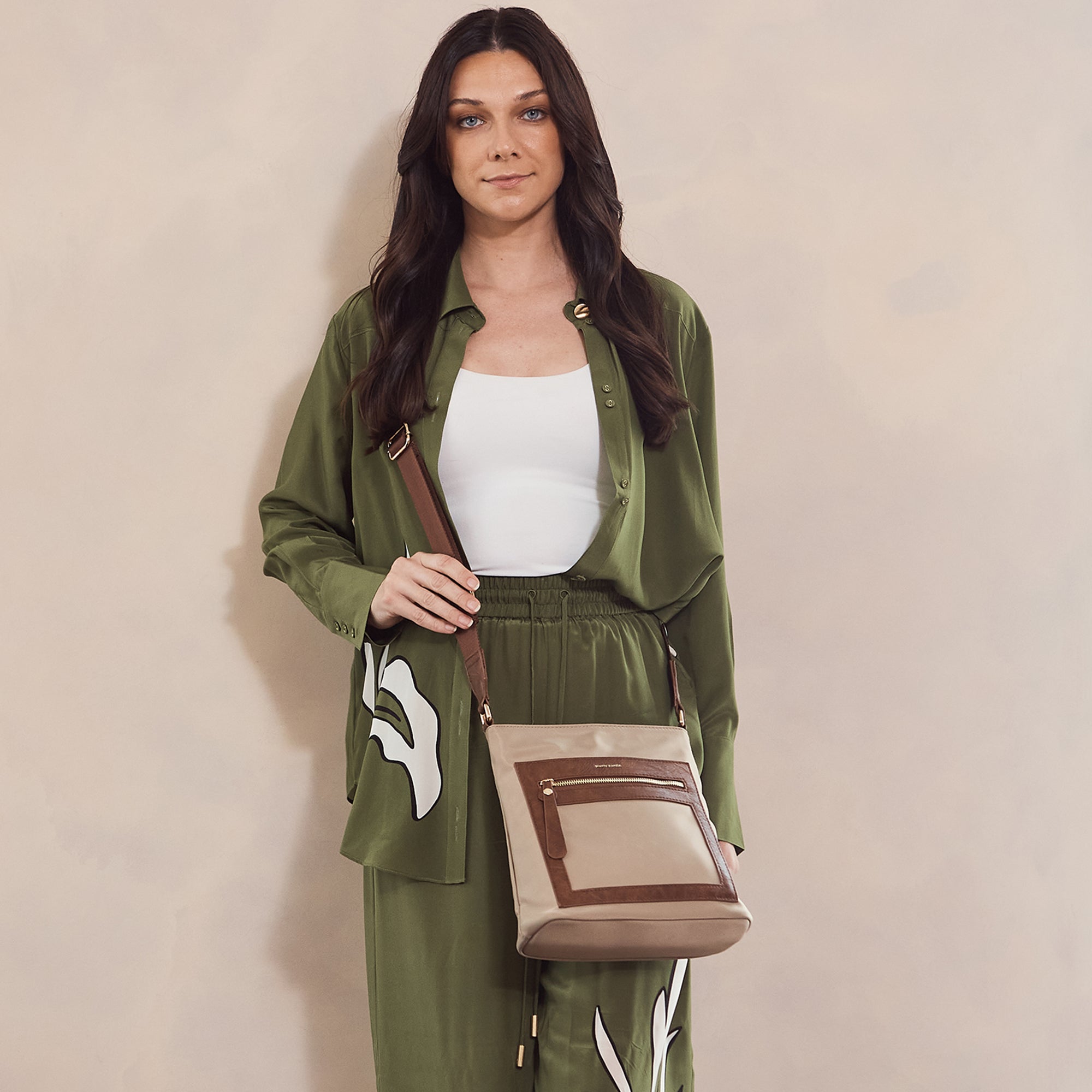 Pierre Cardin RFID Lightweight Nylon Crossbody Bag