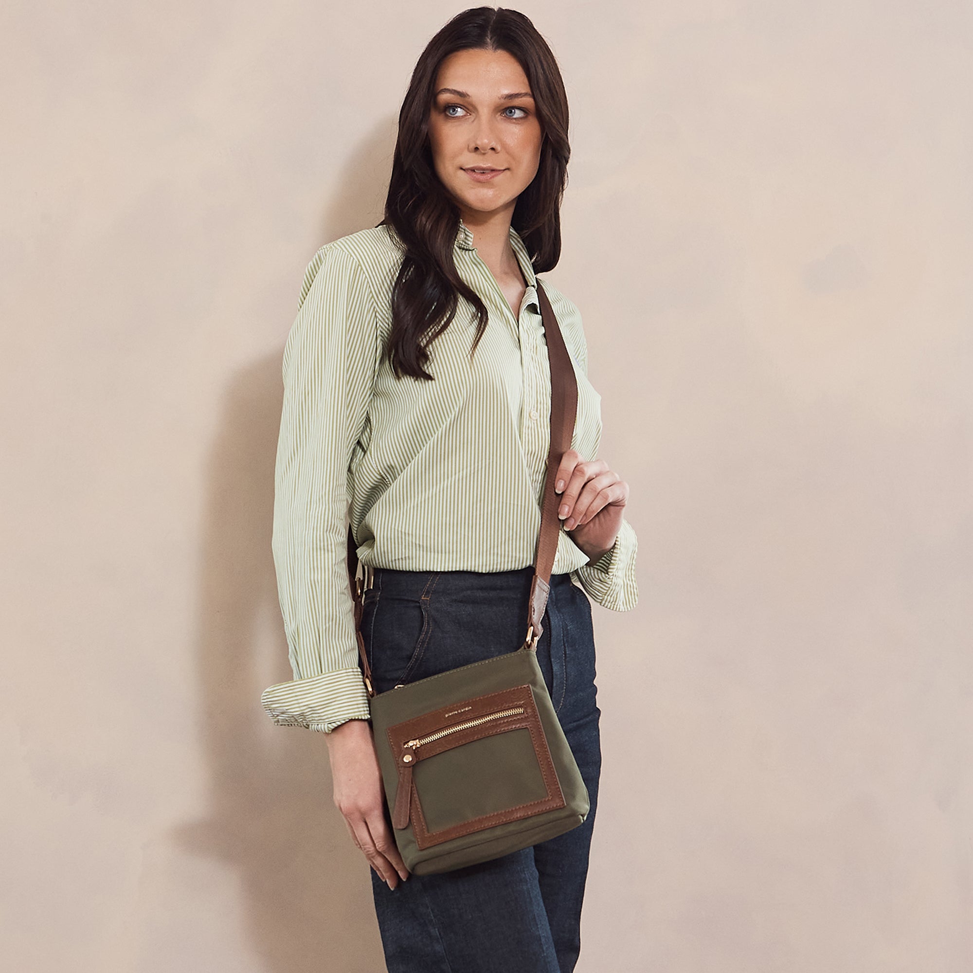 Pierre Cardin RFID Lightweight Nylon Crossbody Bag