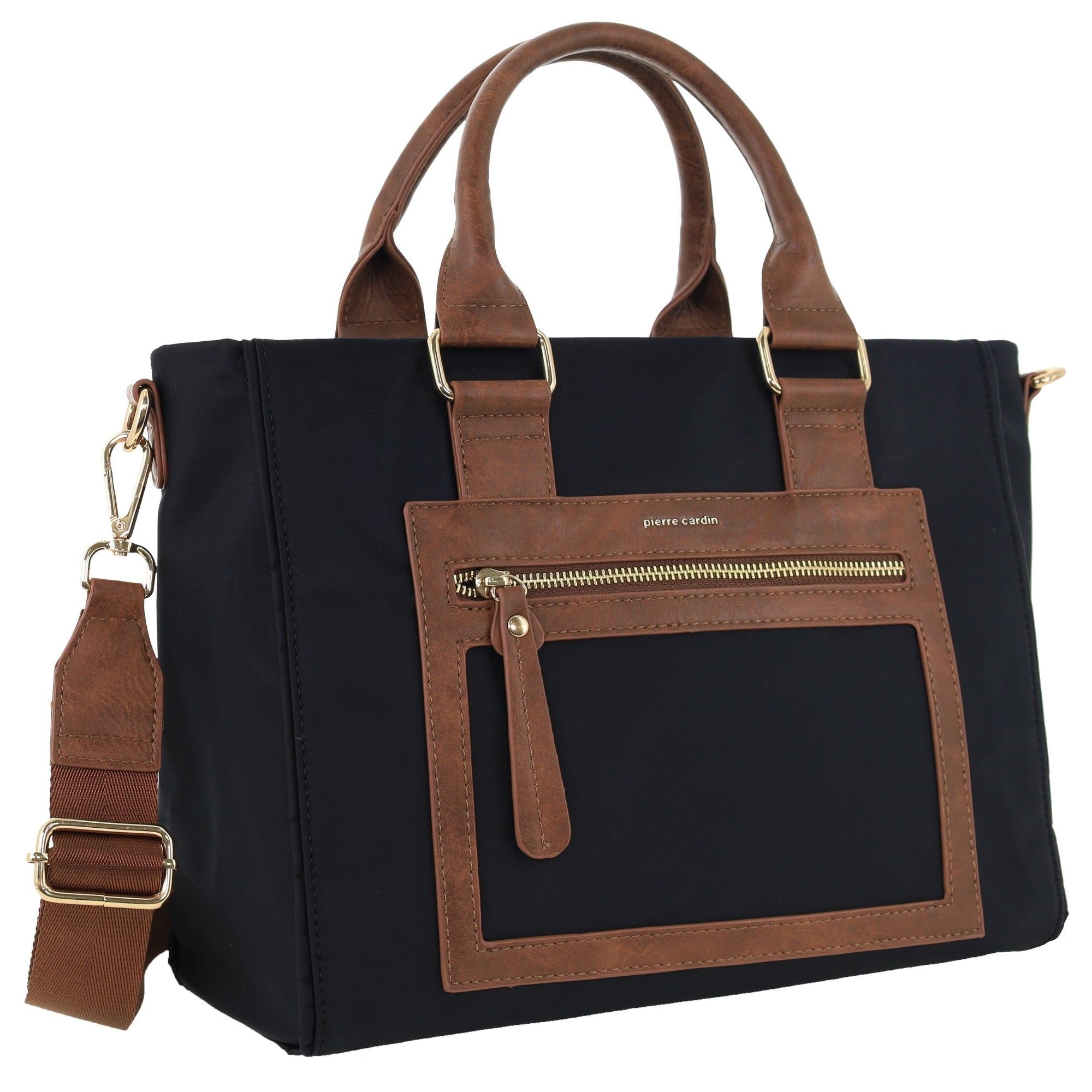 Pierre Cardin RFID Lightweight Nylon Mini Tote with Crossbody