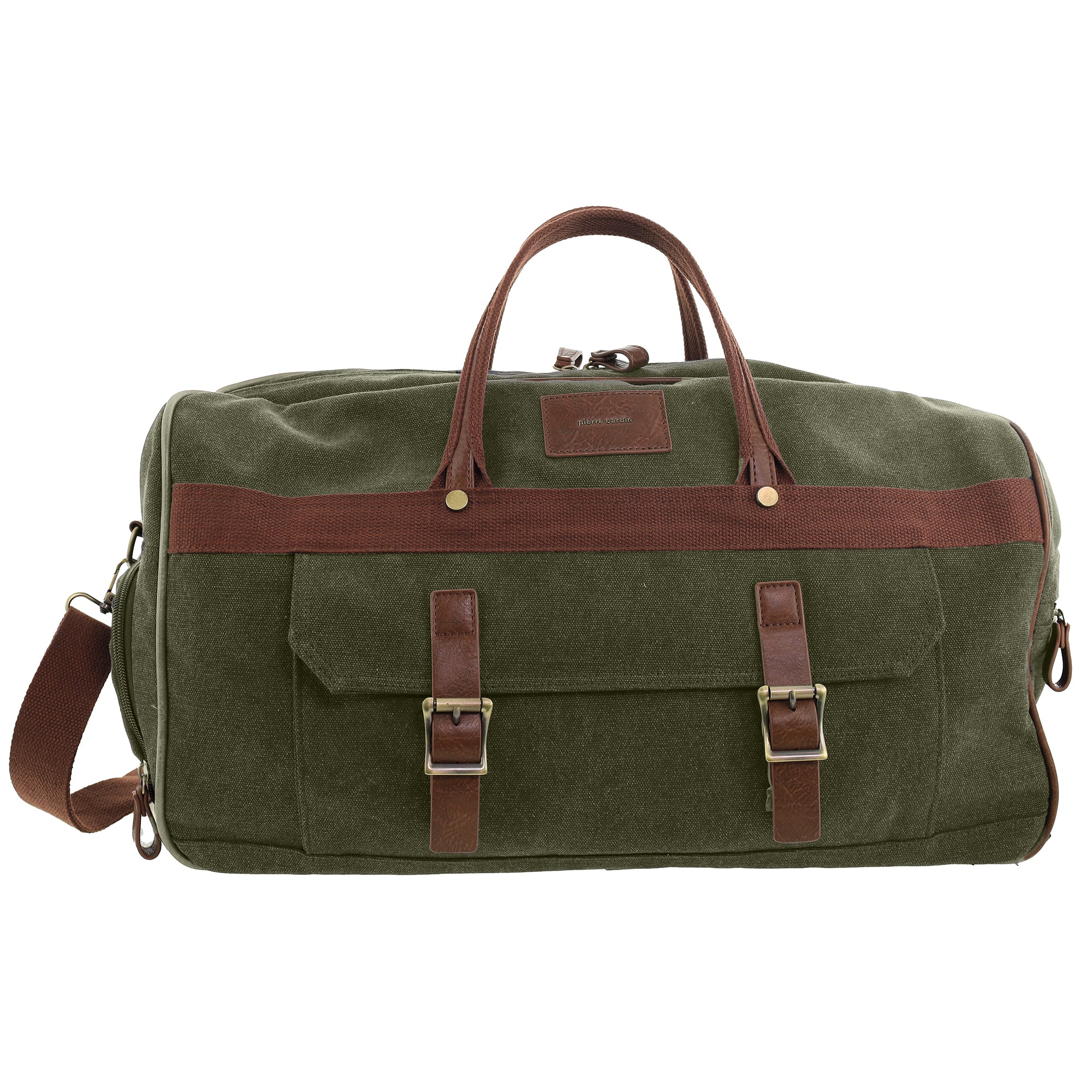 Pierre Cardin Canvas Buckle Overnight Bag