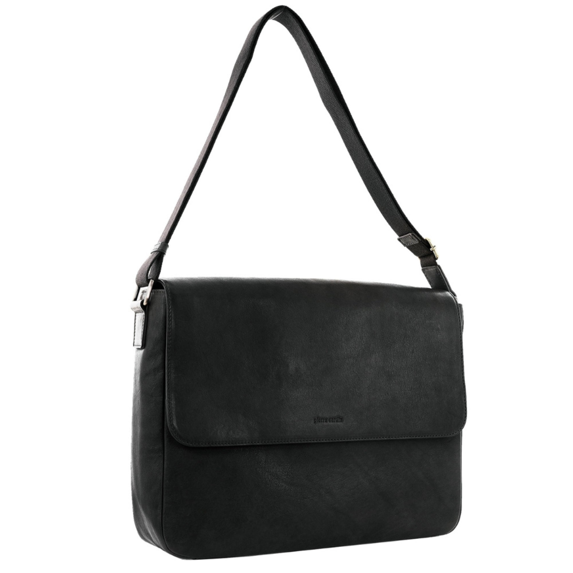 Pierre Cardin Mens Leather Messenger Bag