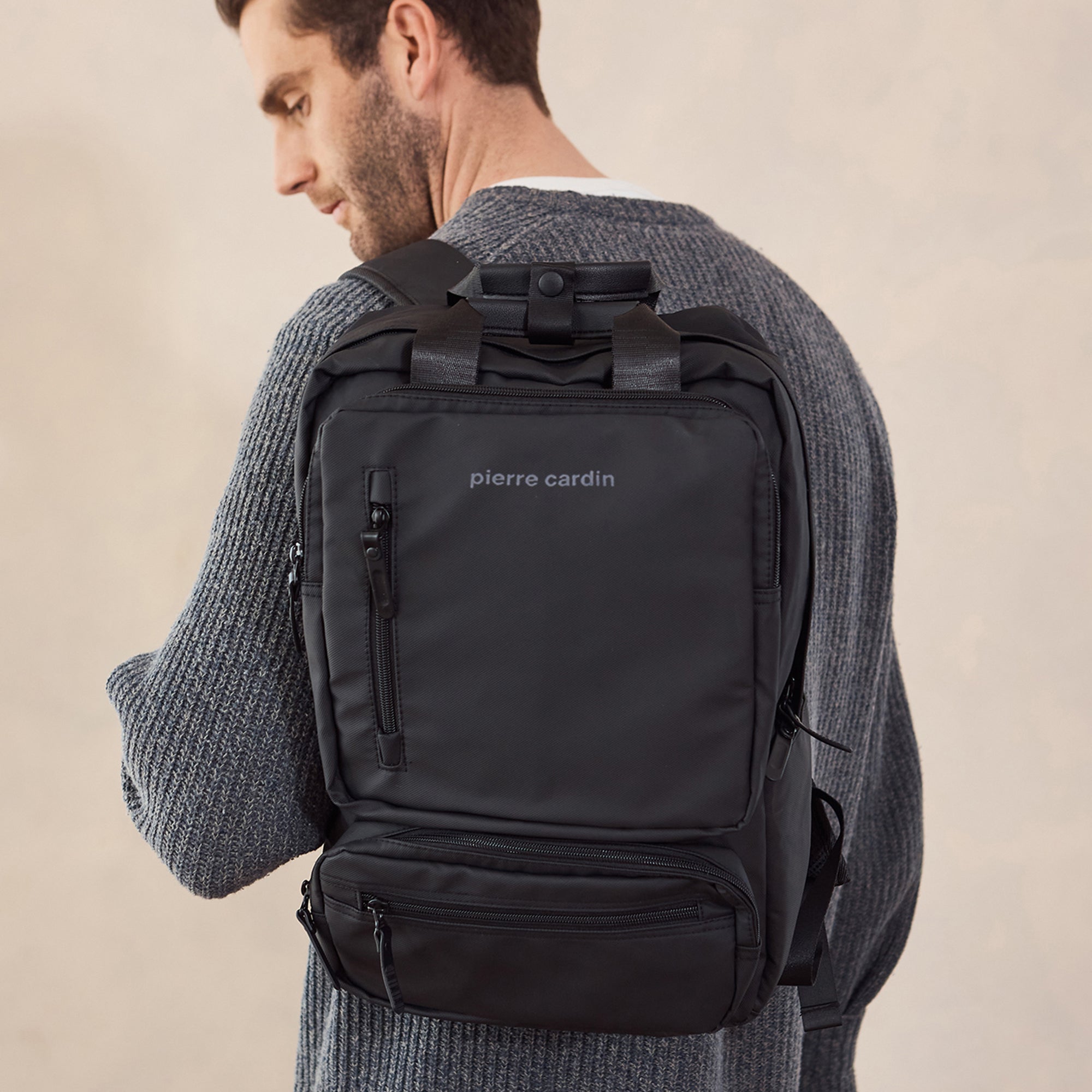 Pierre Cardin Mens Nylon Computer/Business Backpack