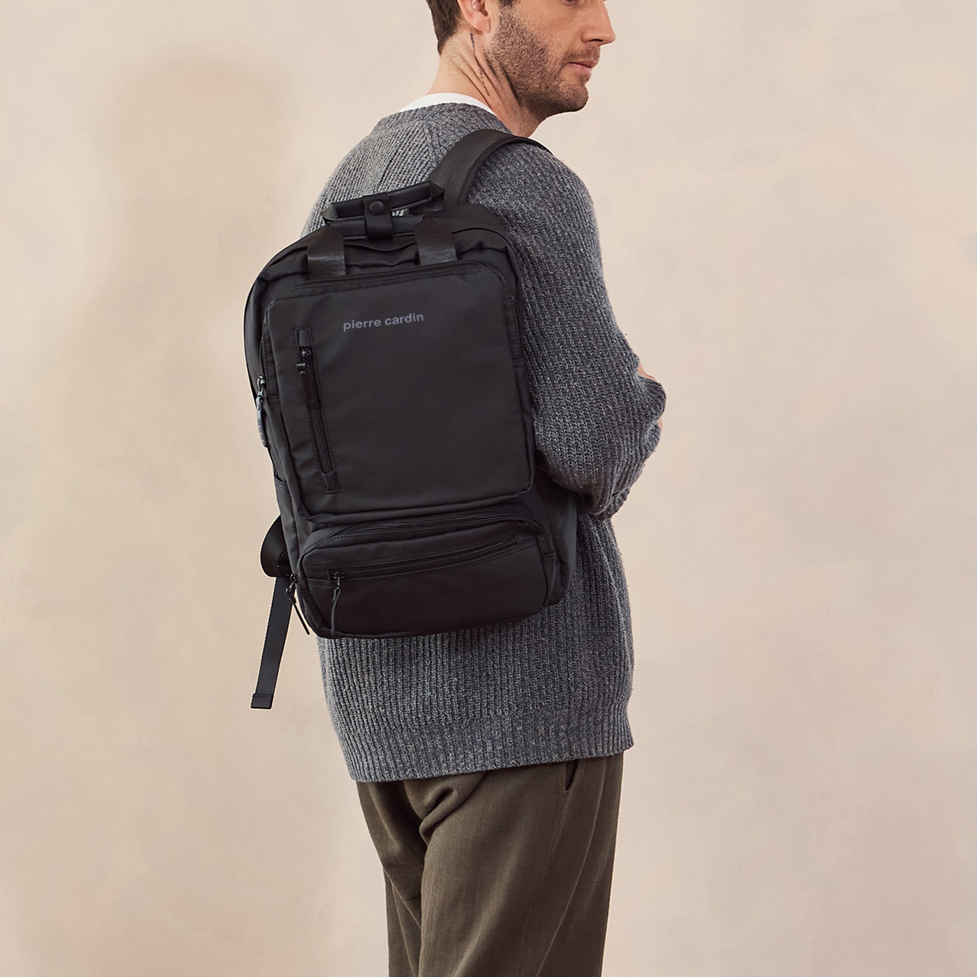 Pierre Cardin Mens Nylon Computer/Business Backpack