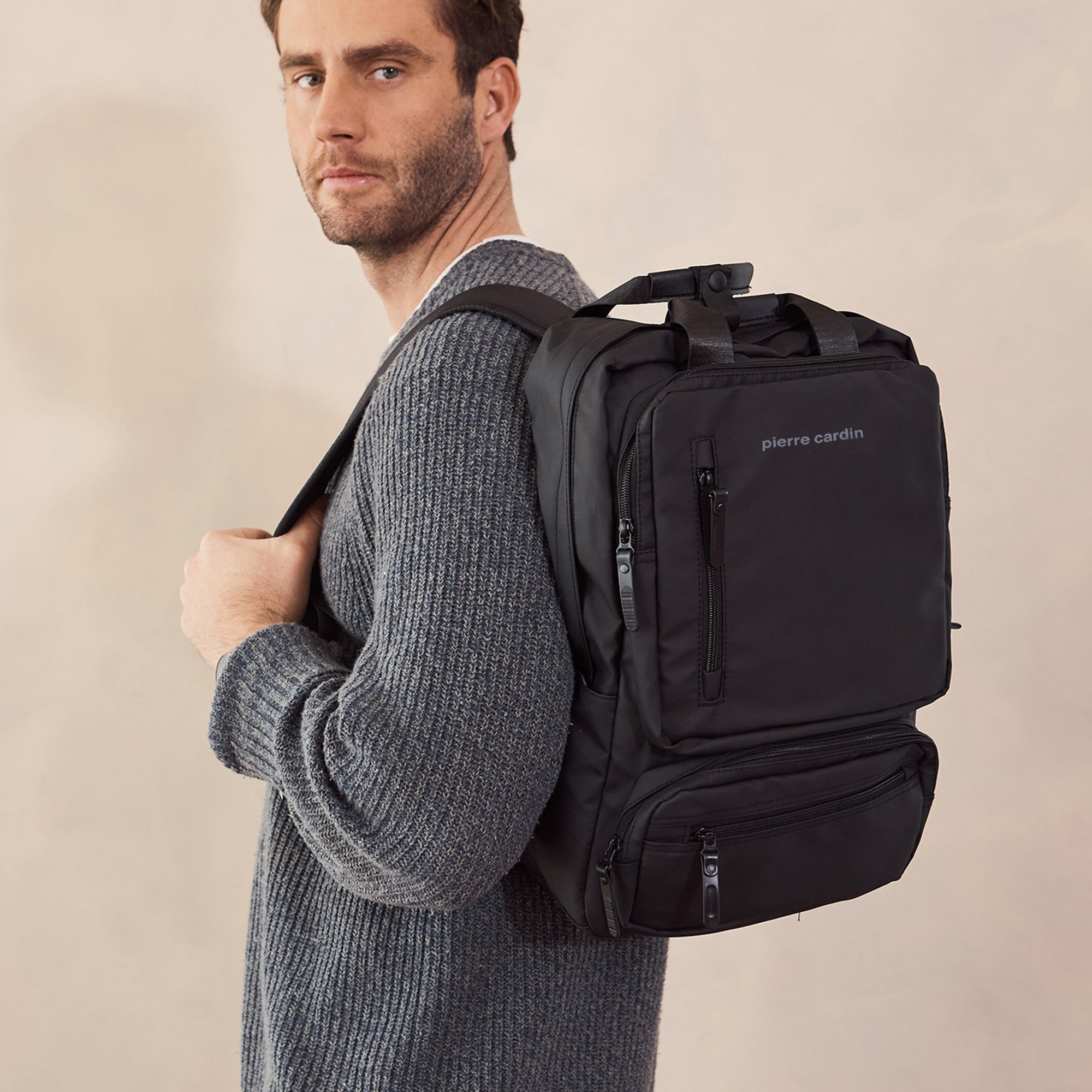 Pierre Cardin Mens Nylon Computer/Business Backpack