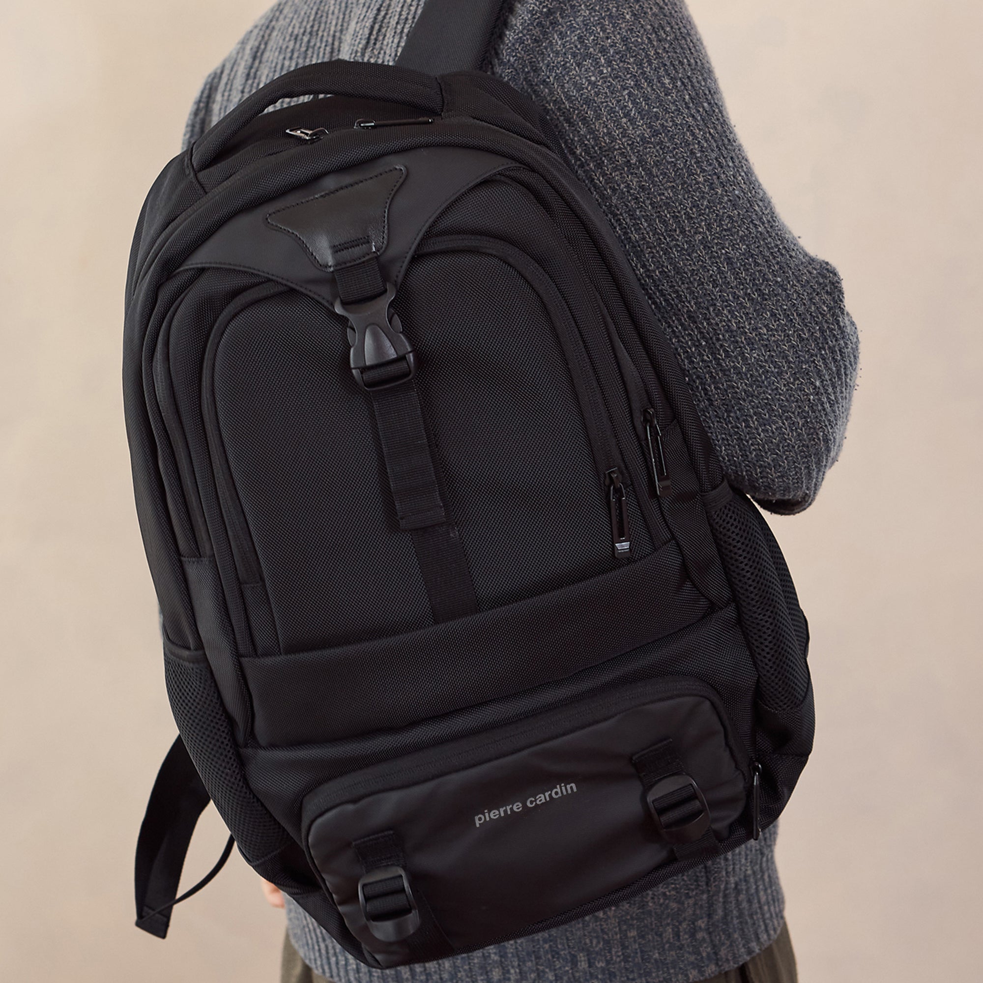 Pierre Cardin Mens Nylon Computer/Business Backpack