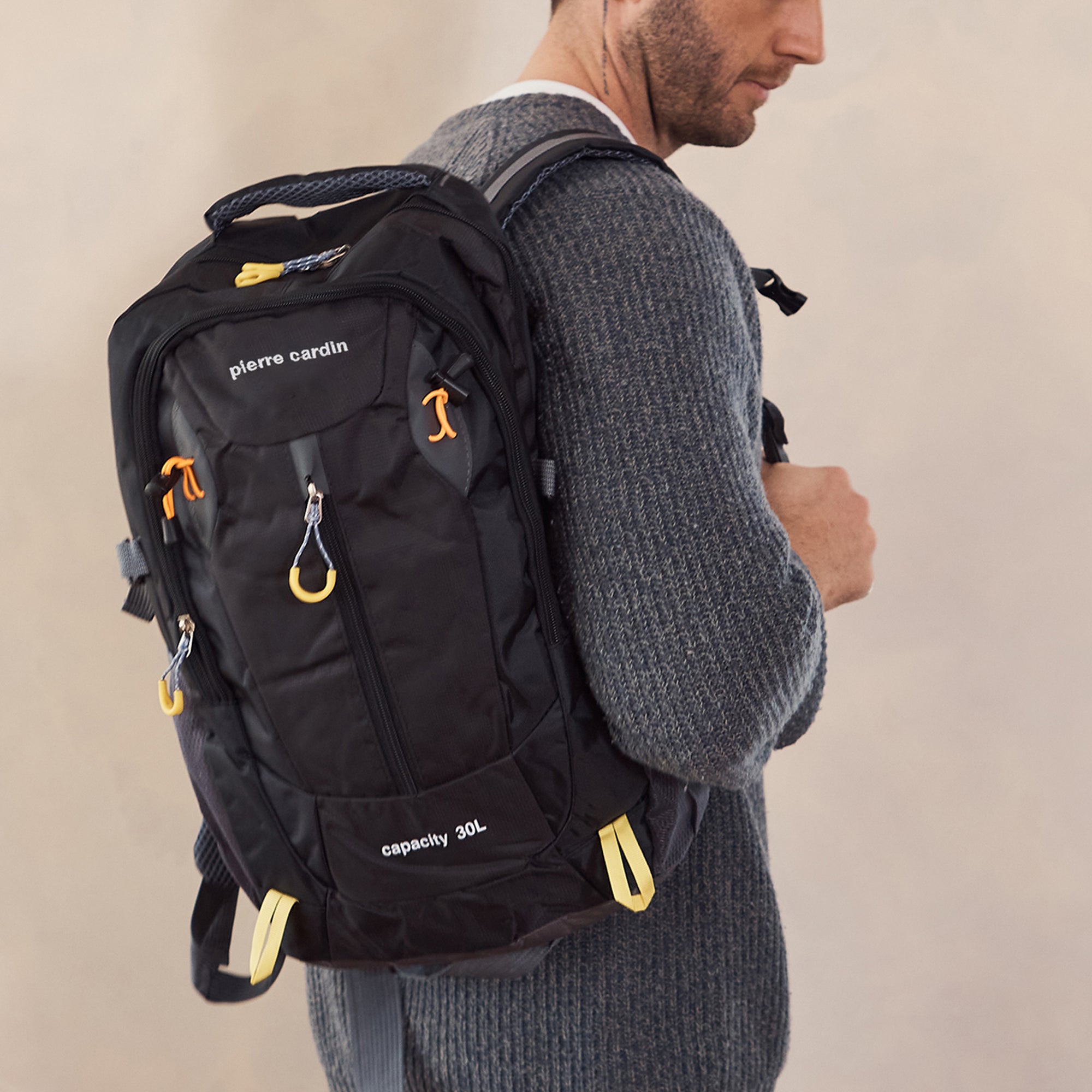 Pierre Cardin Mens 30L Nylon Adventure Backpack