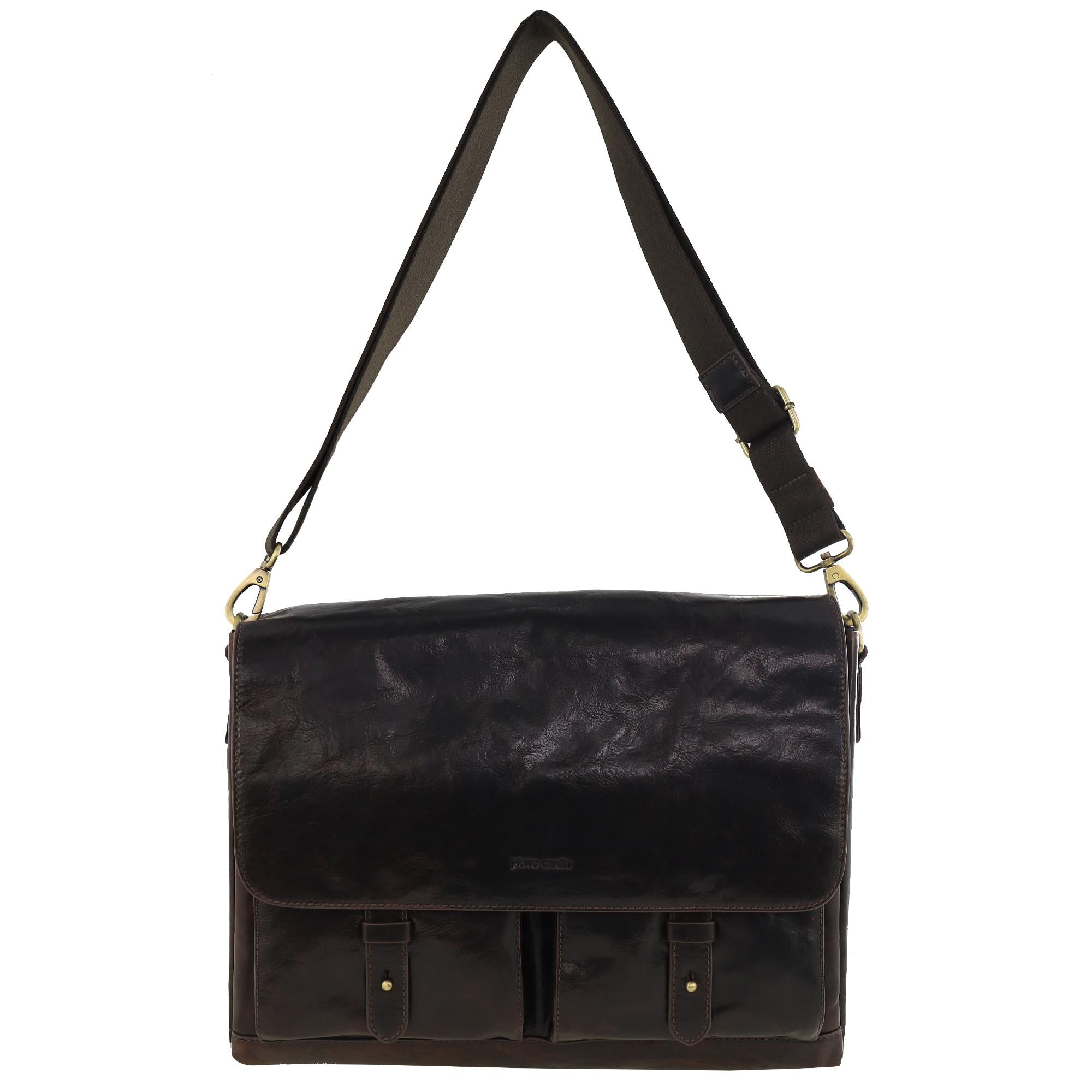 Pierre Cardin Men's Leather Computer Bag
