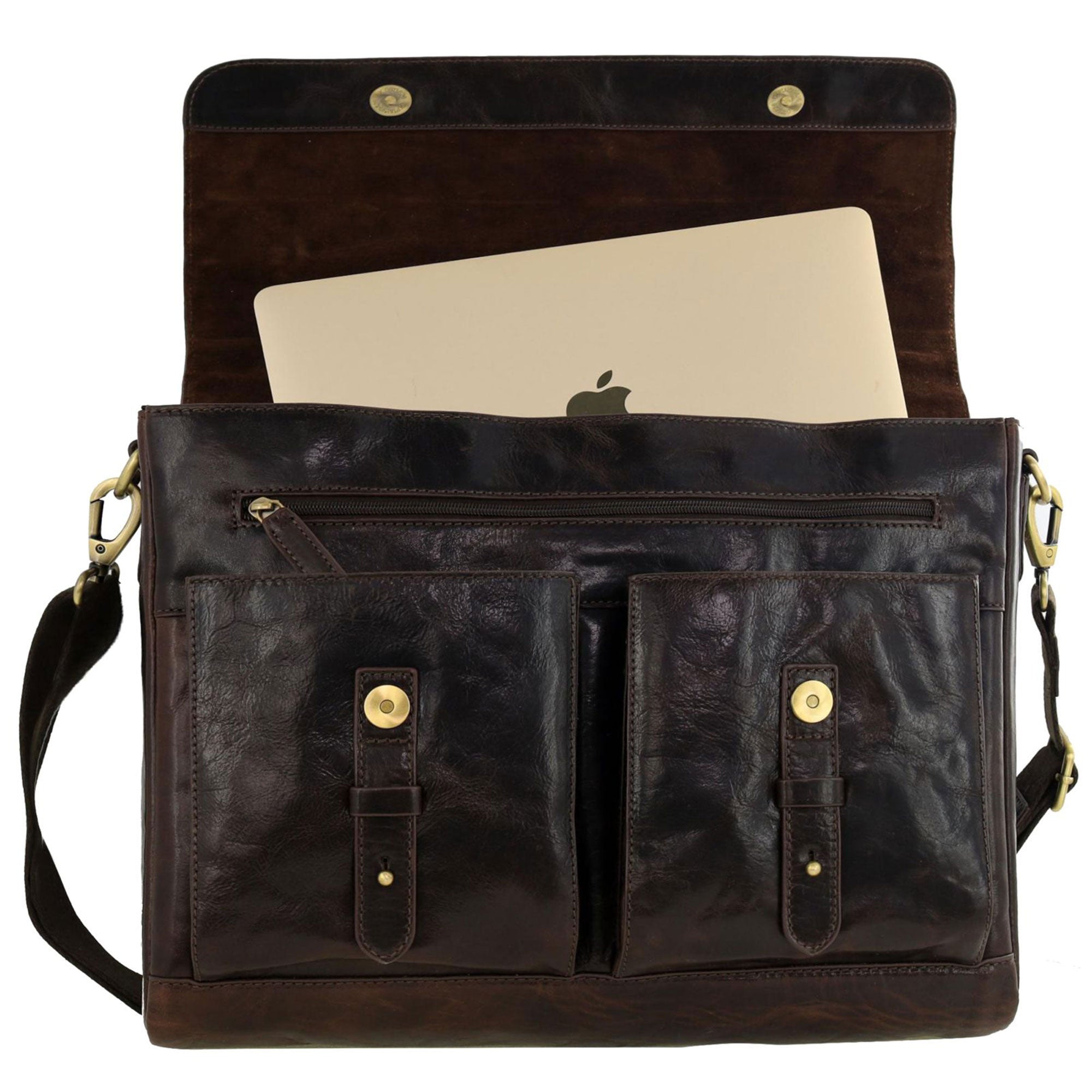 Pierre Cardin Men's Leather Computer Bag