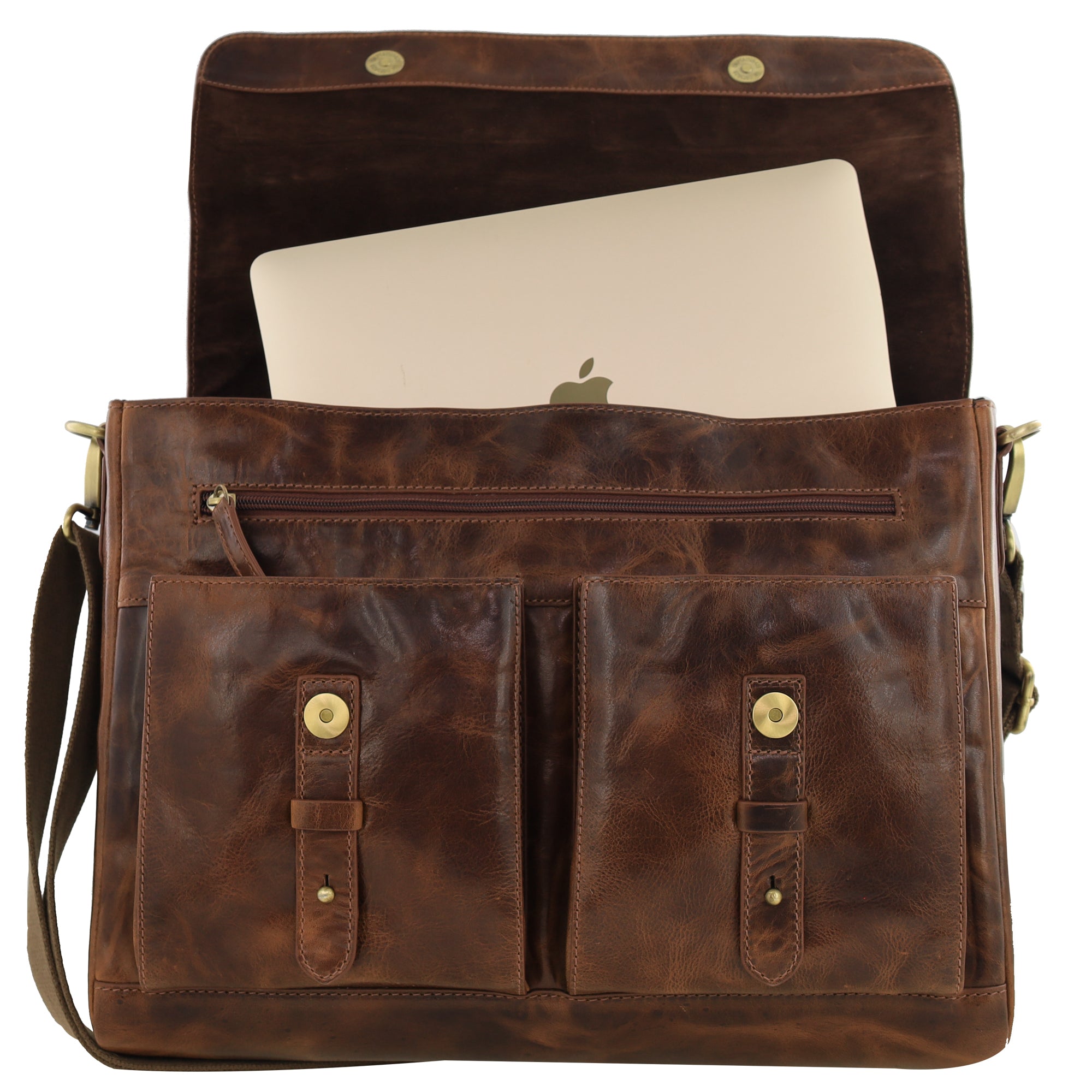Pierre Cardin Men's Leather Computer Bag