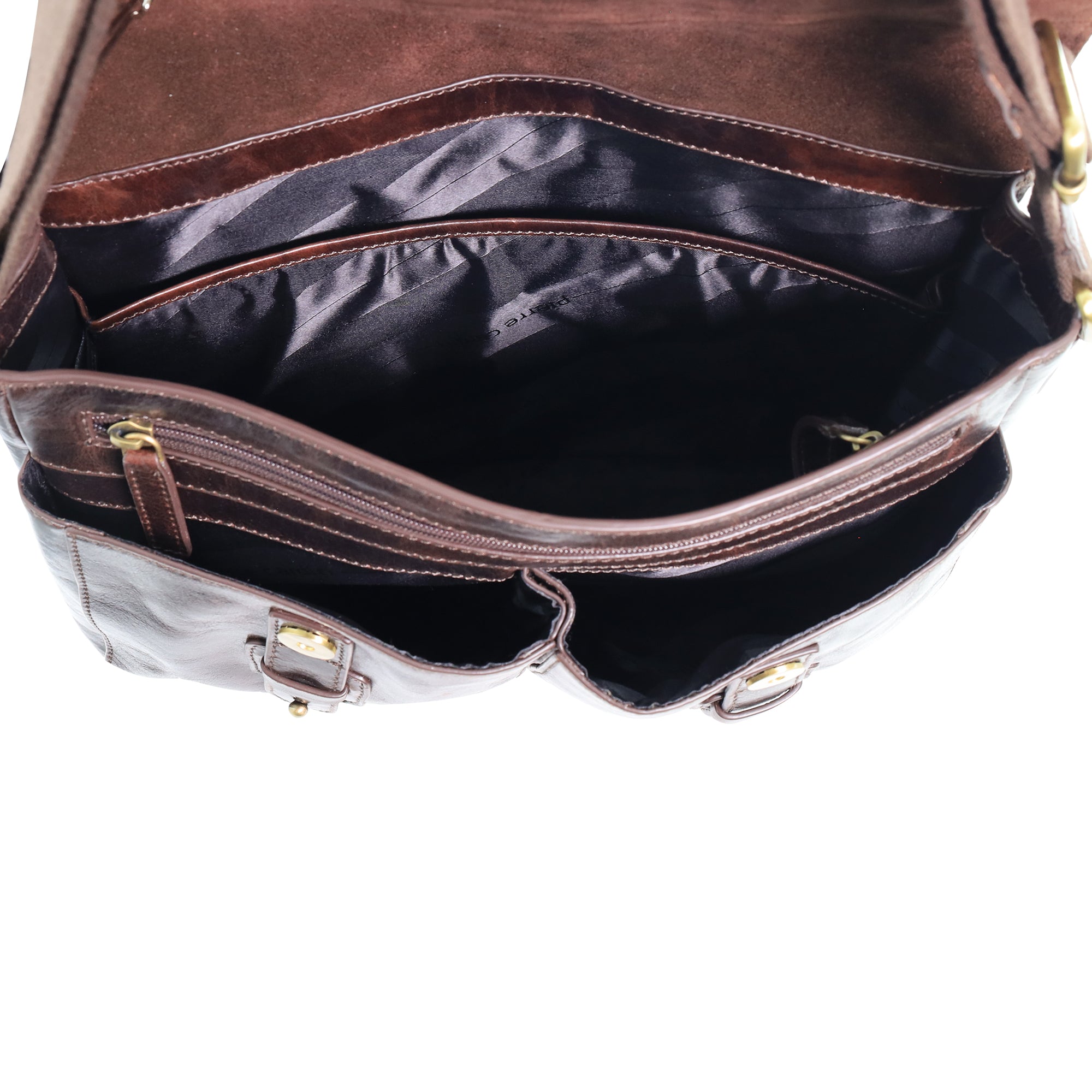 Pierre Cardin Men's Leather Messenger Bag