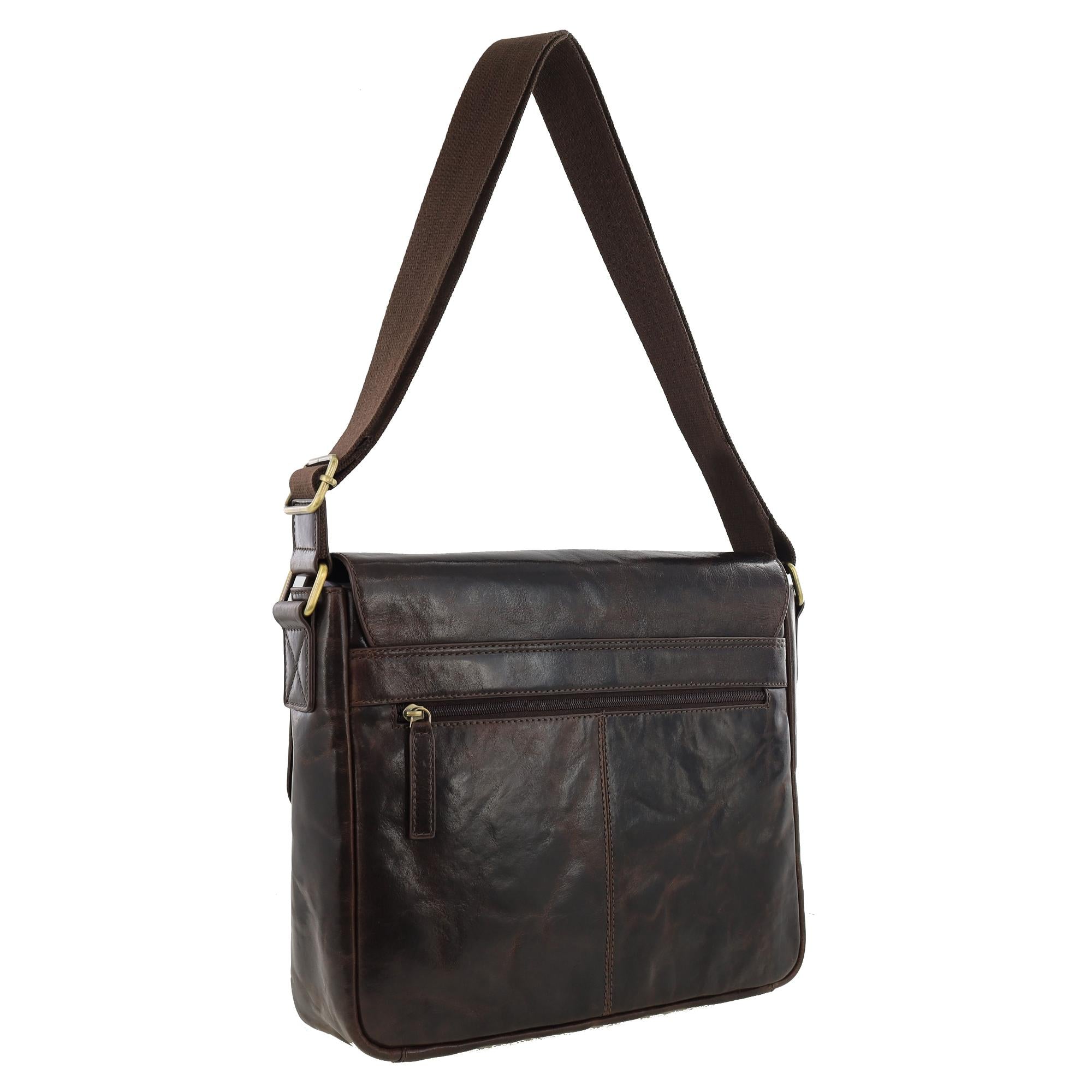 Pierre Cardin Men's Leather Classic Messenger/Computer Bag