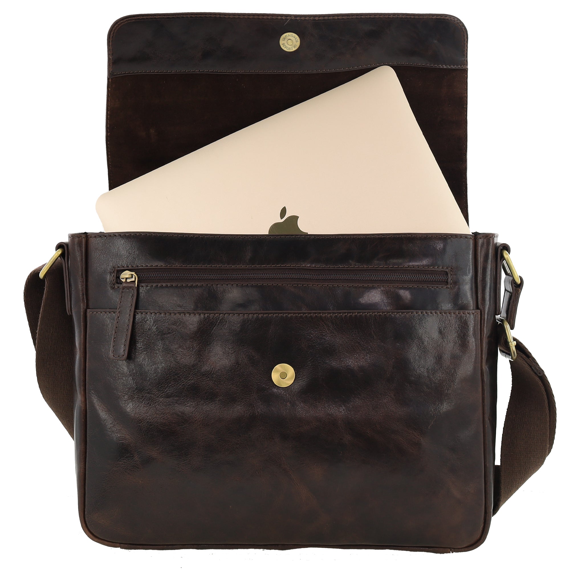 Pierre Cardin Men's Leather Classic Messenger/Computer Bag