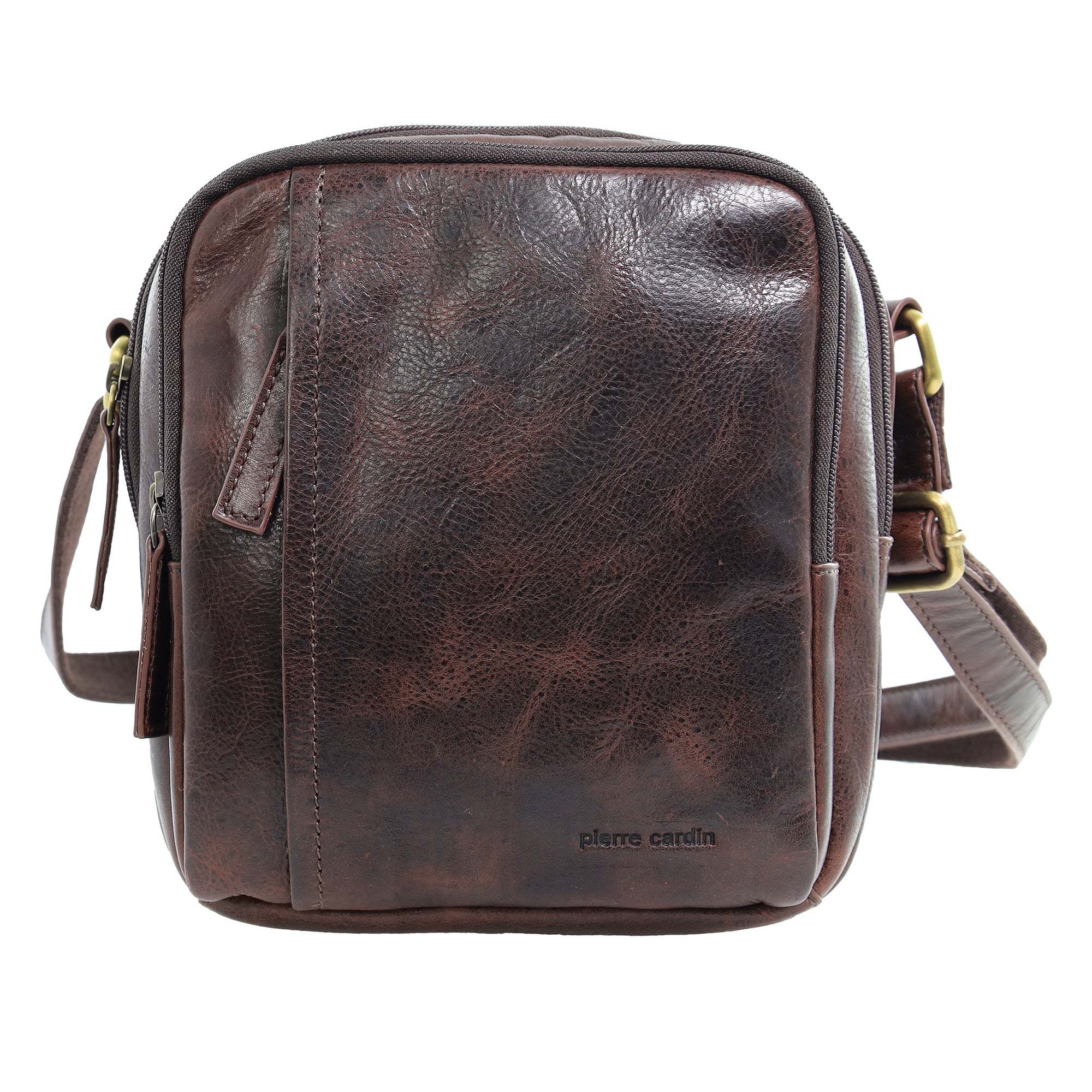 Pierre Cardin Men's Leather Classic Cross-Body Bag