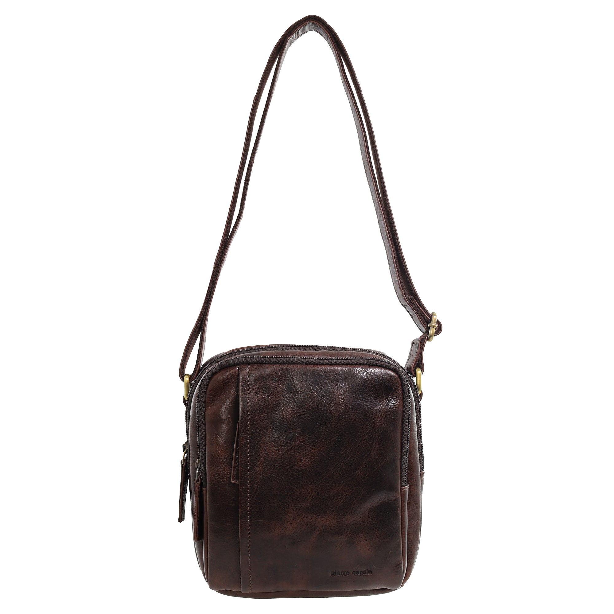Pierre Cardin Men's Leather Classic Cross-Body Bag
