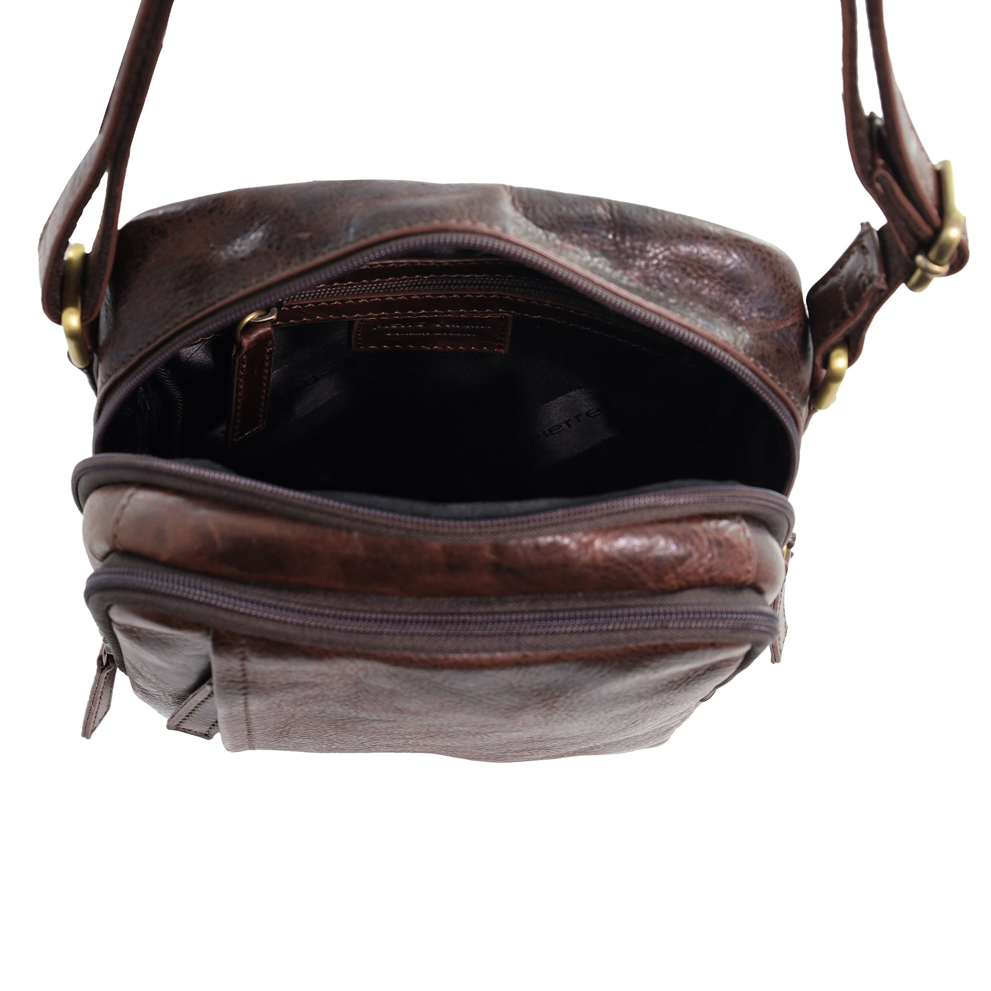 Pierre Cardin Men's Leather Classic Cross-Body Bag