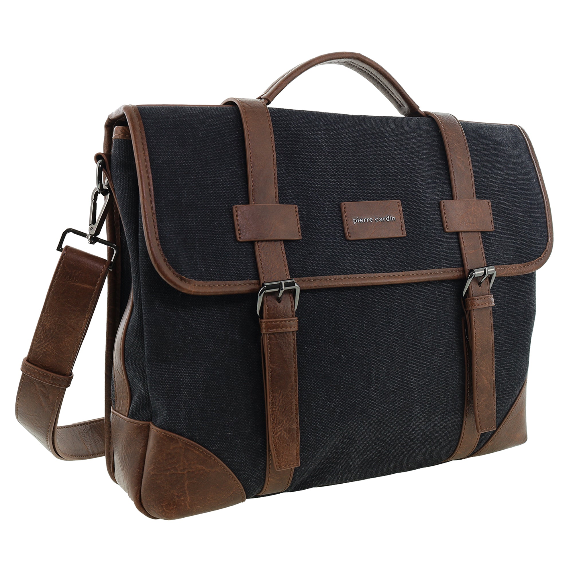 Pierre Cardin Canvas Laptop Satchel
