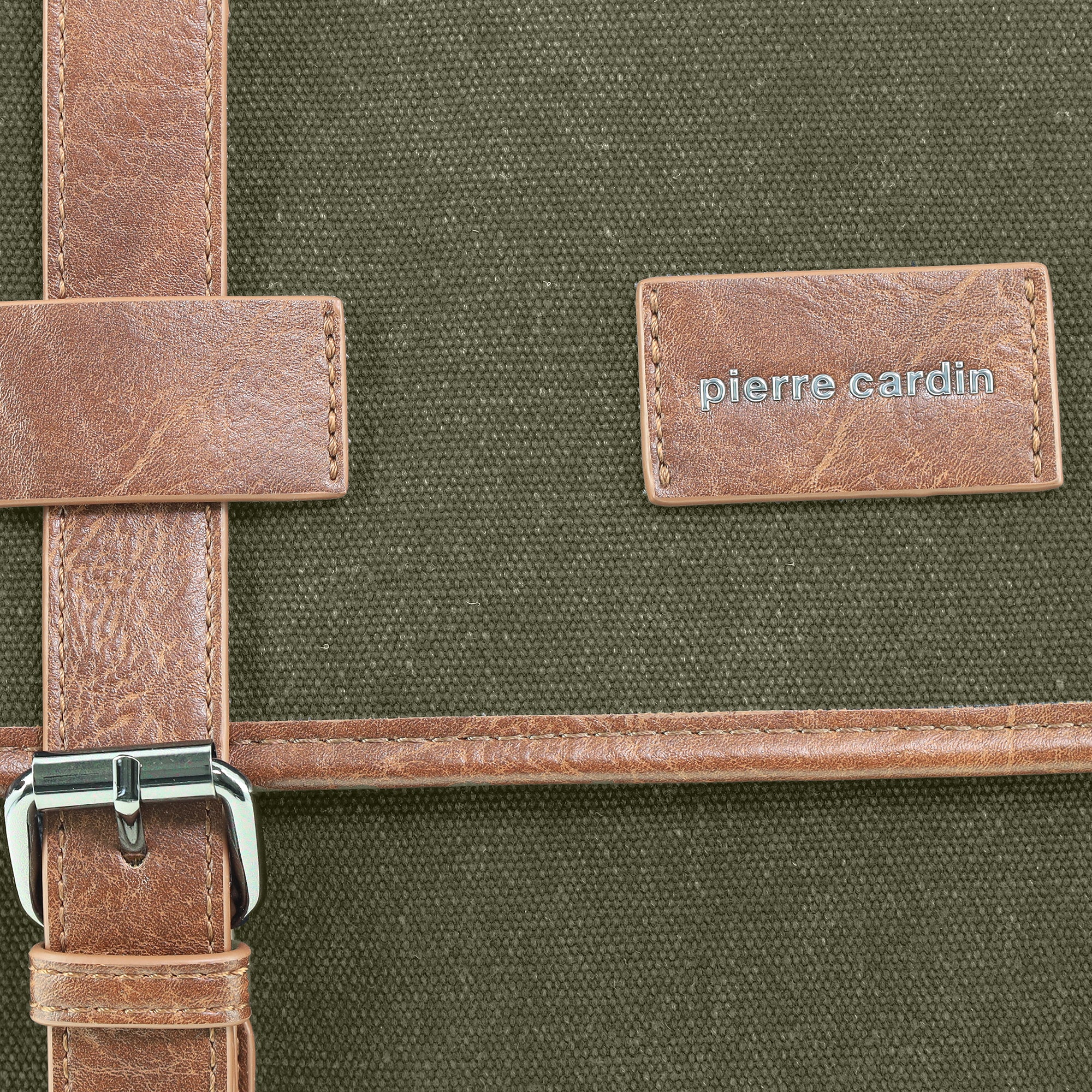 Pierre Cardin Canvas Laptop Satchel