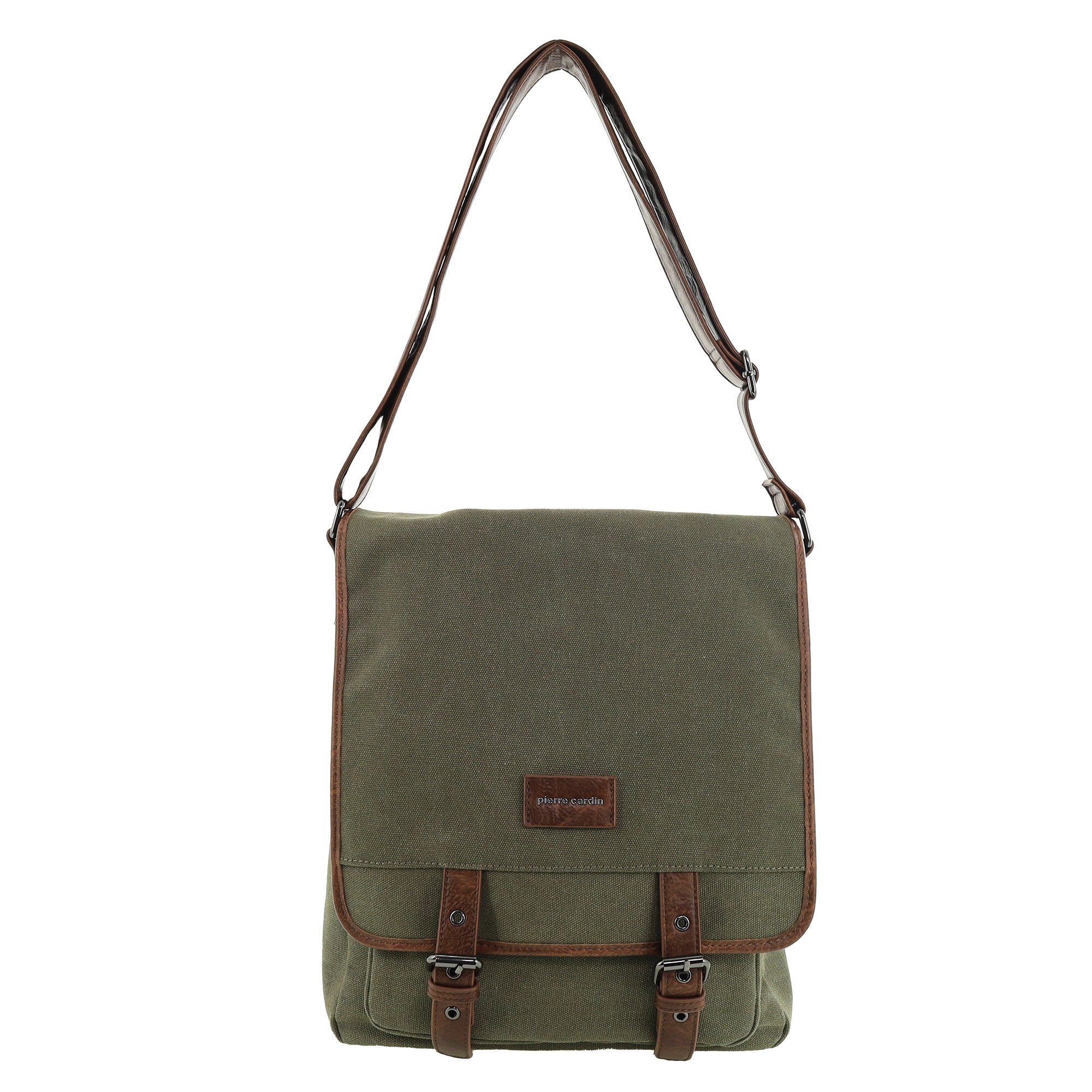 Pierre Cardin Canvas Buckle Satchel