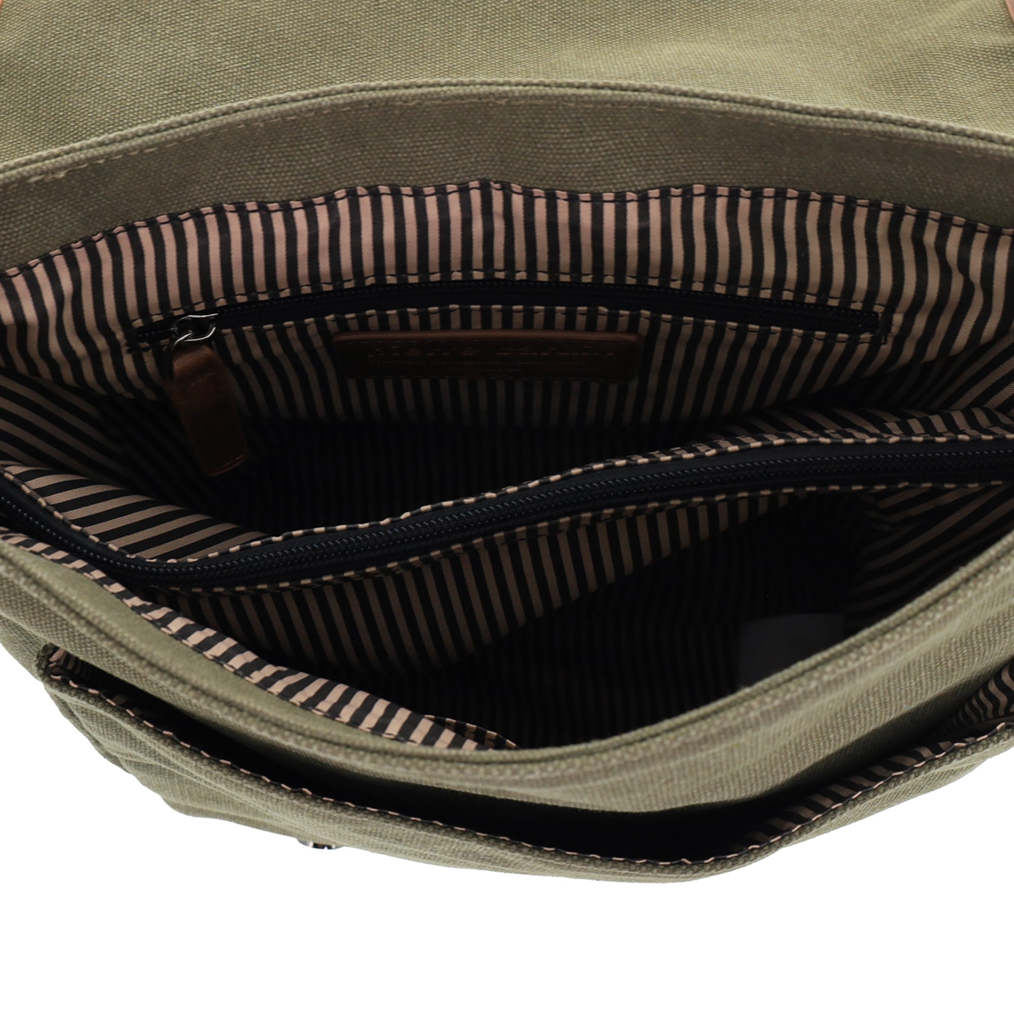 Pierre Cardin Canvas Buckle Satchel