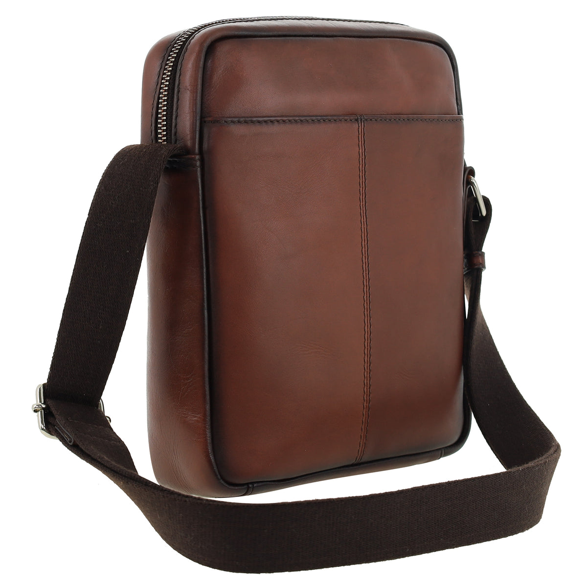 Pierre Cardin Genuine Leather Shoulder Cross-body Bag with Front Zip Pocket