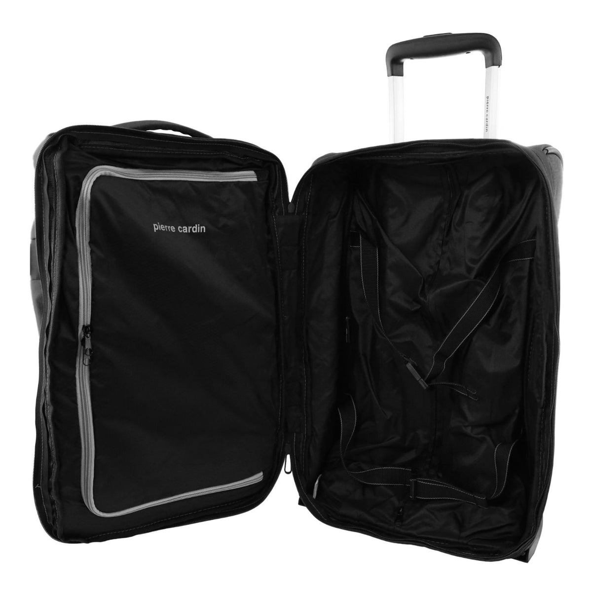 Pierre Cardin 50cm CABIN Soft Shell Trolley Case in Black
