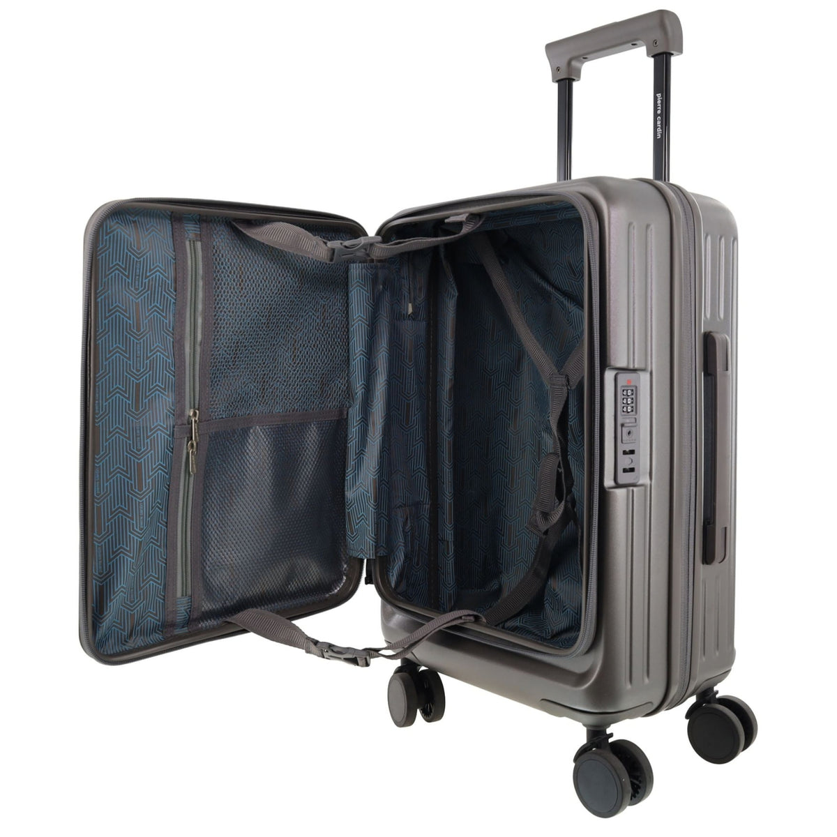 Pierre Cardin Escapade 55cm CABIN Hard Shell Case in Pewter