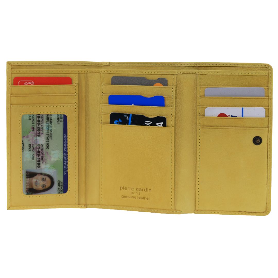 Pierre Cardin Leather Ladies Tri-Fold Wallet