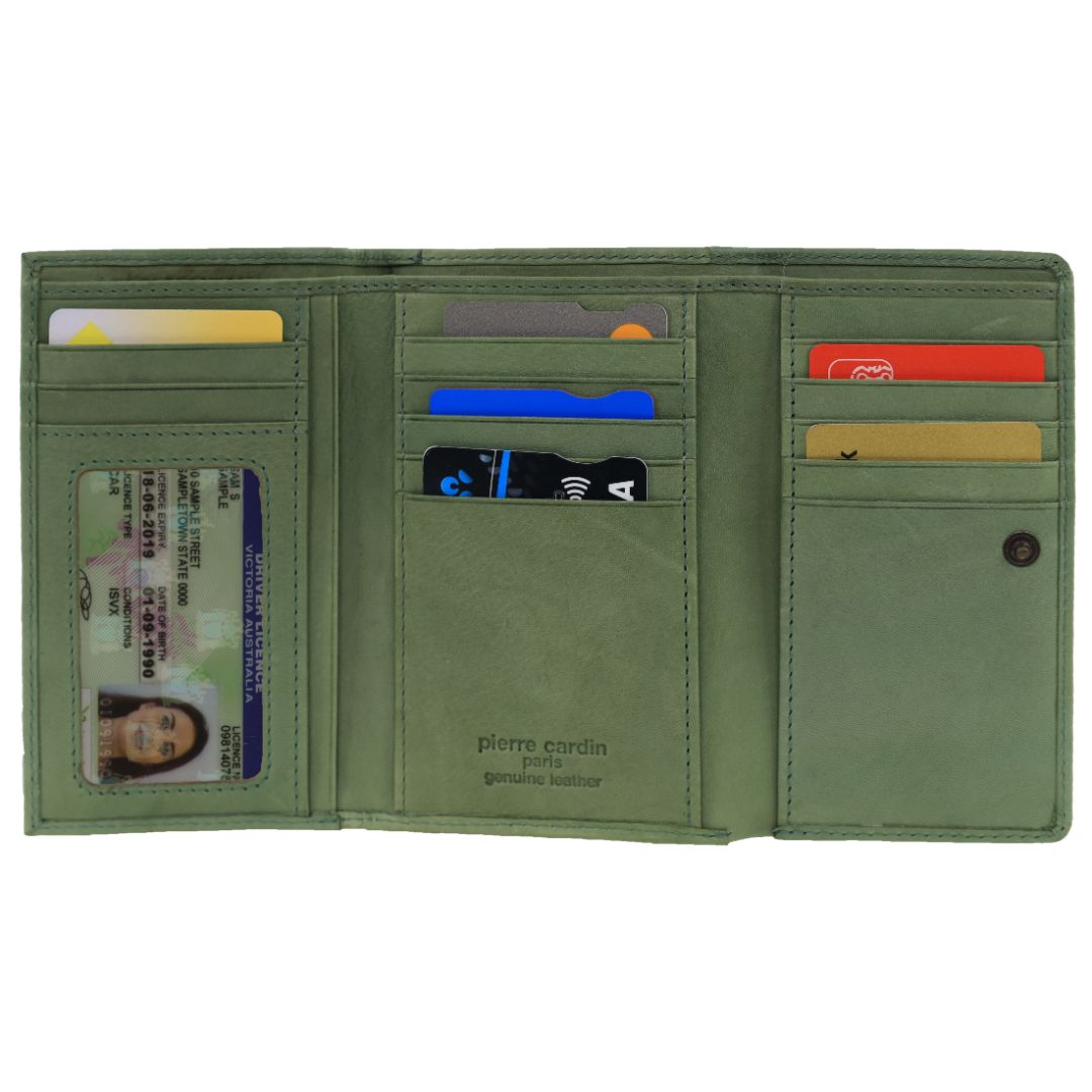 Pierre Cardin Leather Ladies Tri-Fold Wallet