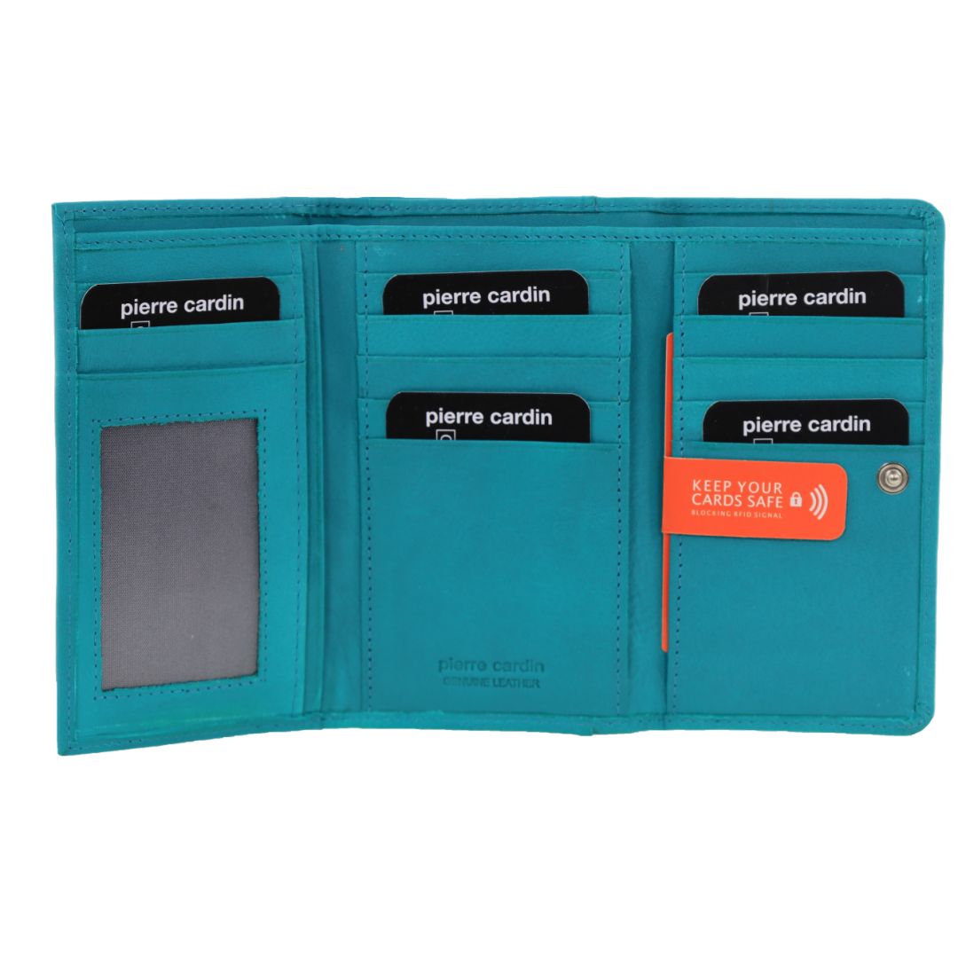 Pierre Cardin Leather Ladies Tri-Fold Wallet