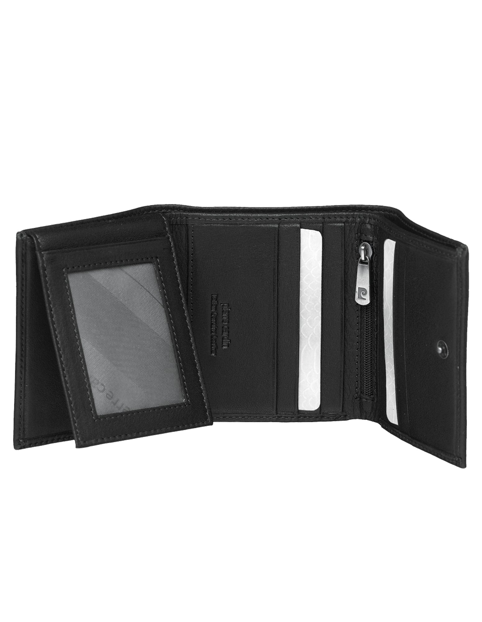 Pierre Cardin Leather Men's Tri-Fold Wallet in Black