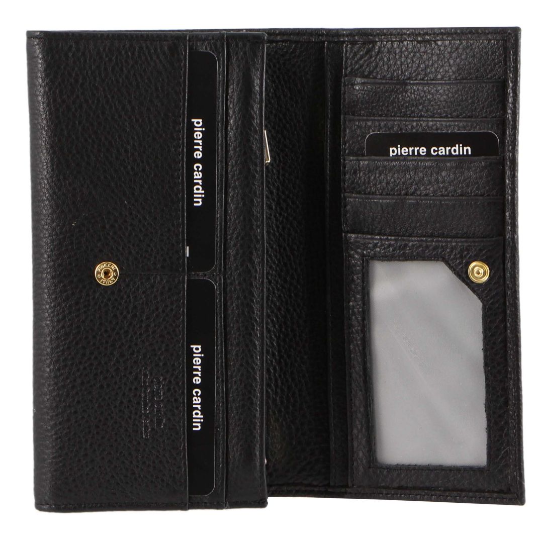 Ladies trifold wallet leather best sale