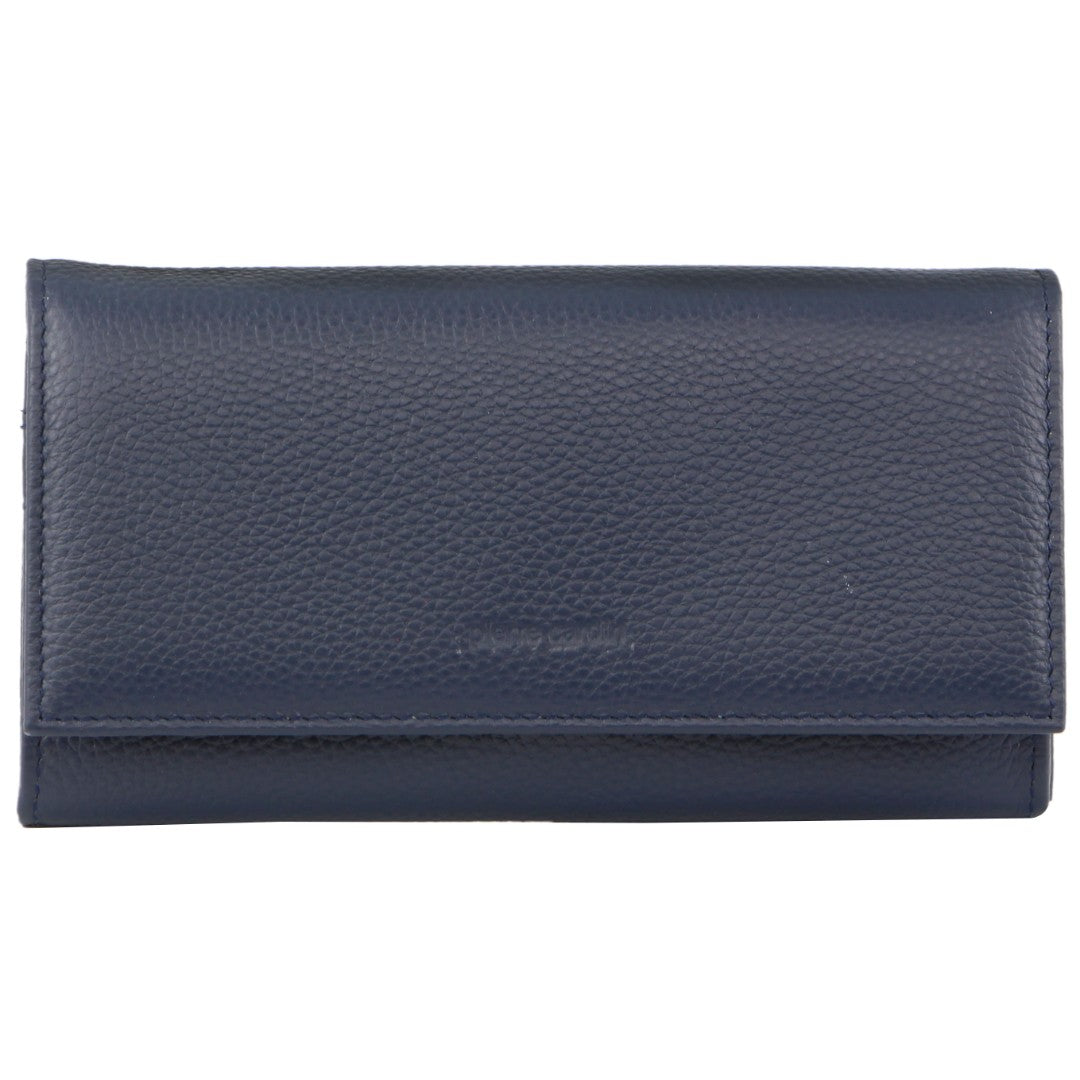 Pierre Cardin Rustic Leather Ladies Wallet in Navy