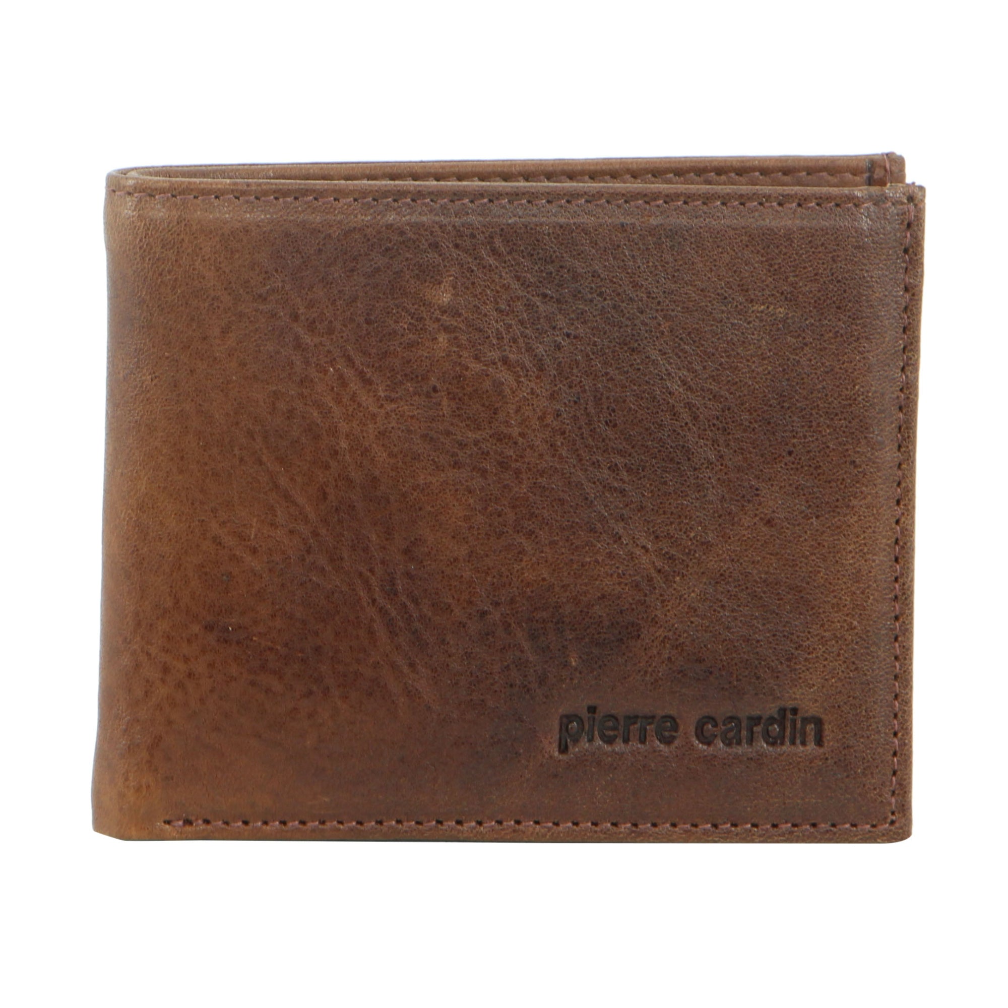 Pierre Cardin Italian Leather Bi-Fold Men's Wallet in Cognac