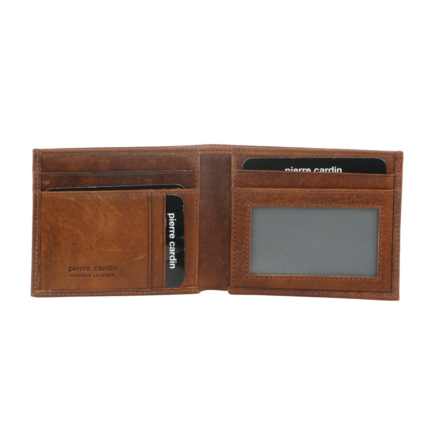 Pierre Cardin Italian Leather Bi-Fold Men's Wallet in Cognac