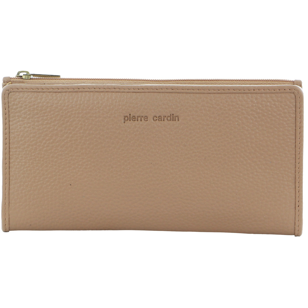 Pierre Cardin Genuine Ladies Leather Bi-Fold Wallet in Burro