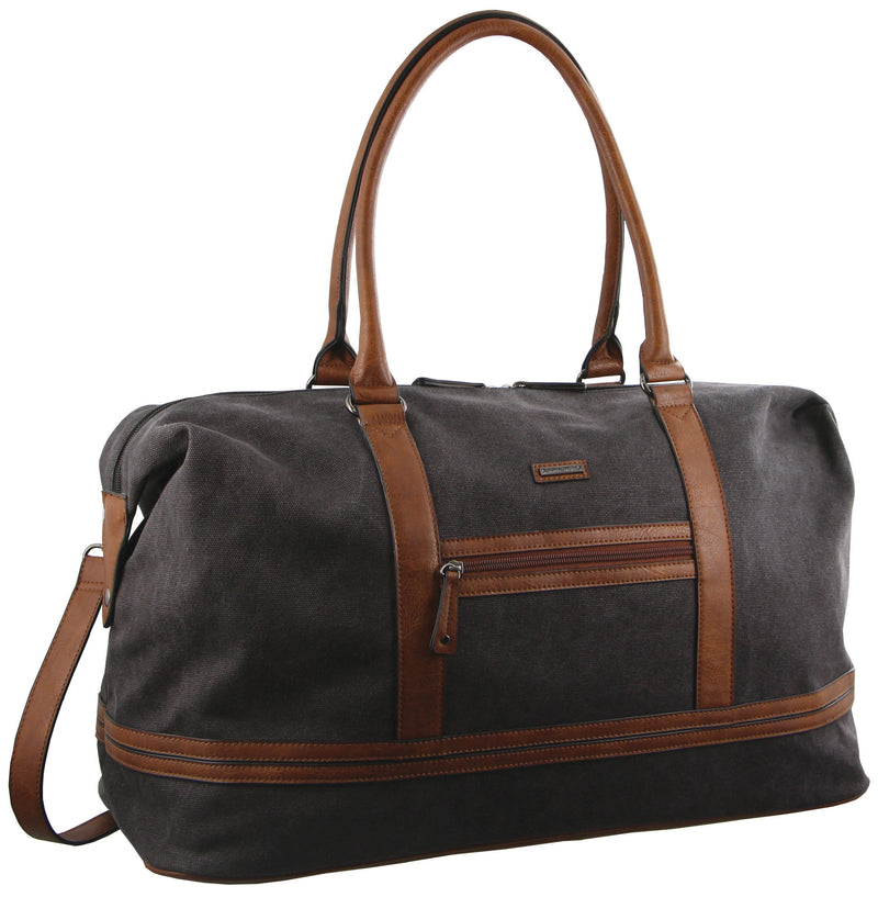 Pierre Cardin Canvas Overnight Bag in Brown