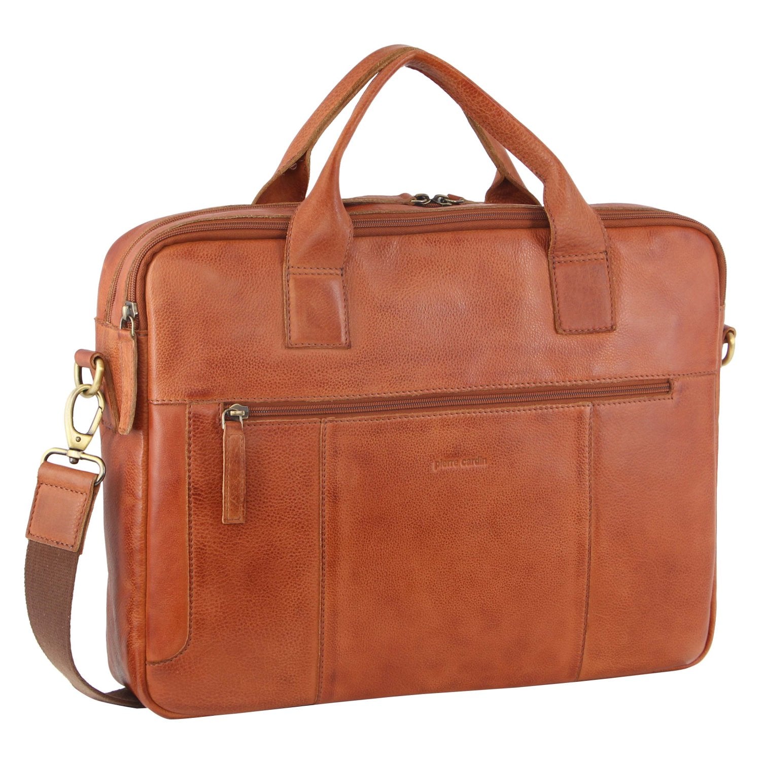 Pierre Cardin Rustic Leather Computer Bag