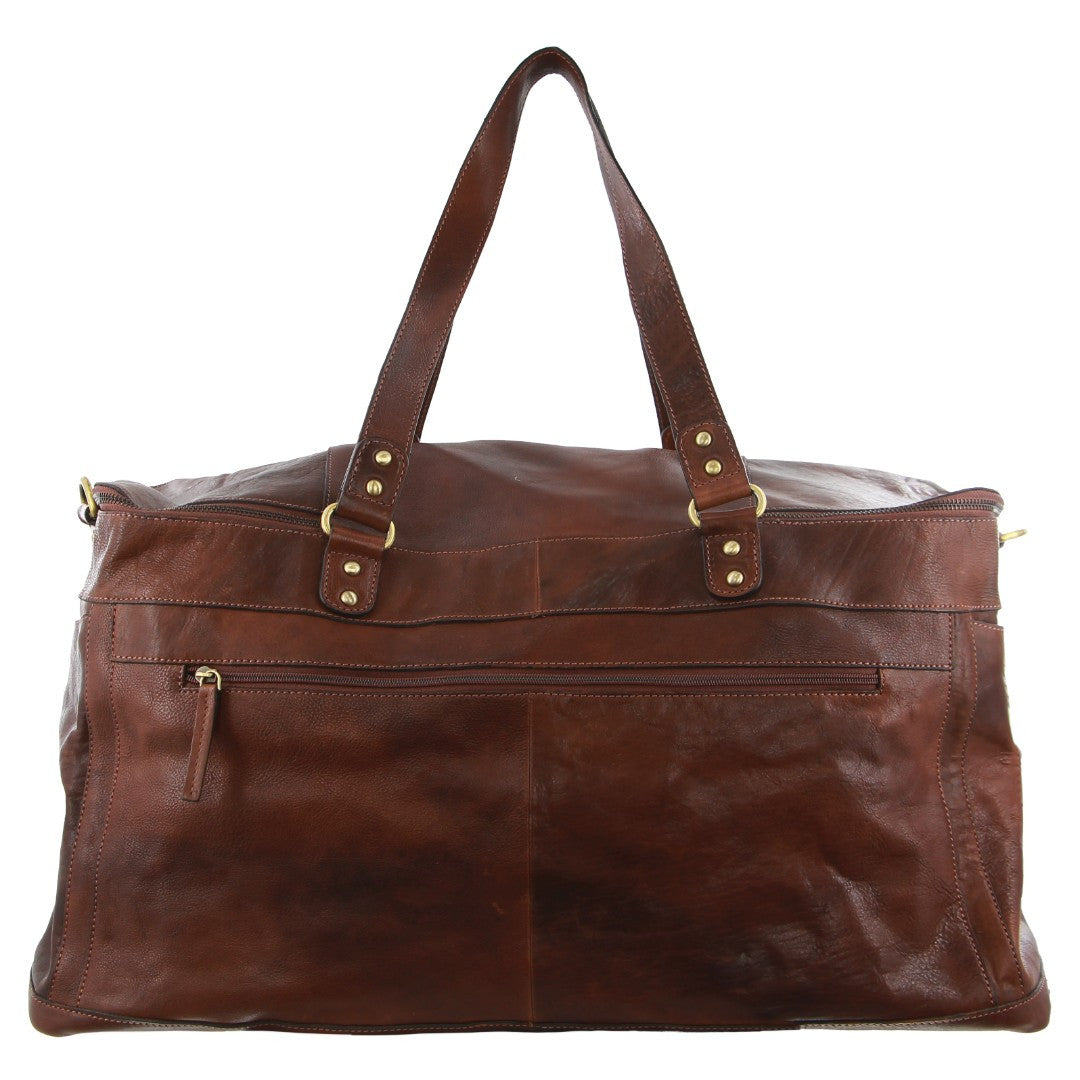 Pierre Cardin Leather Multi-Compartment Overnight Bag