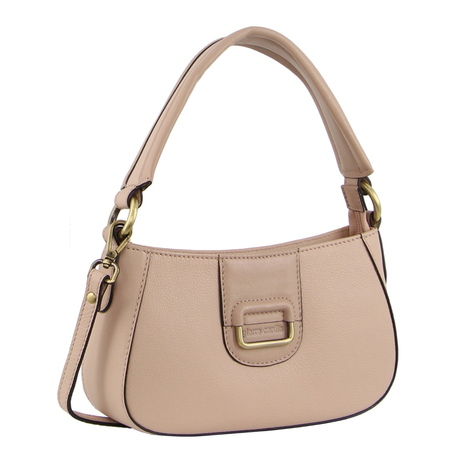 Pierre Cardin Ladies Leather Flap Over Bag in Nude