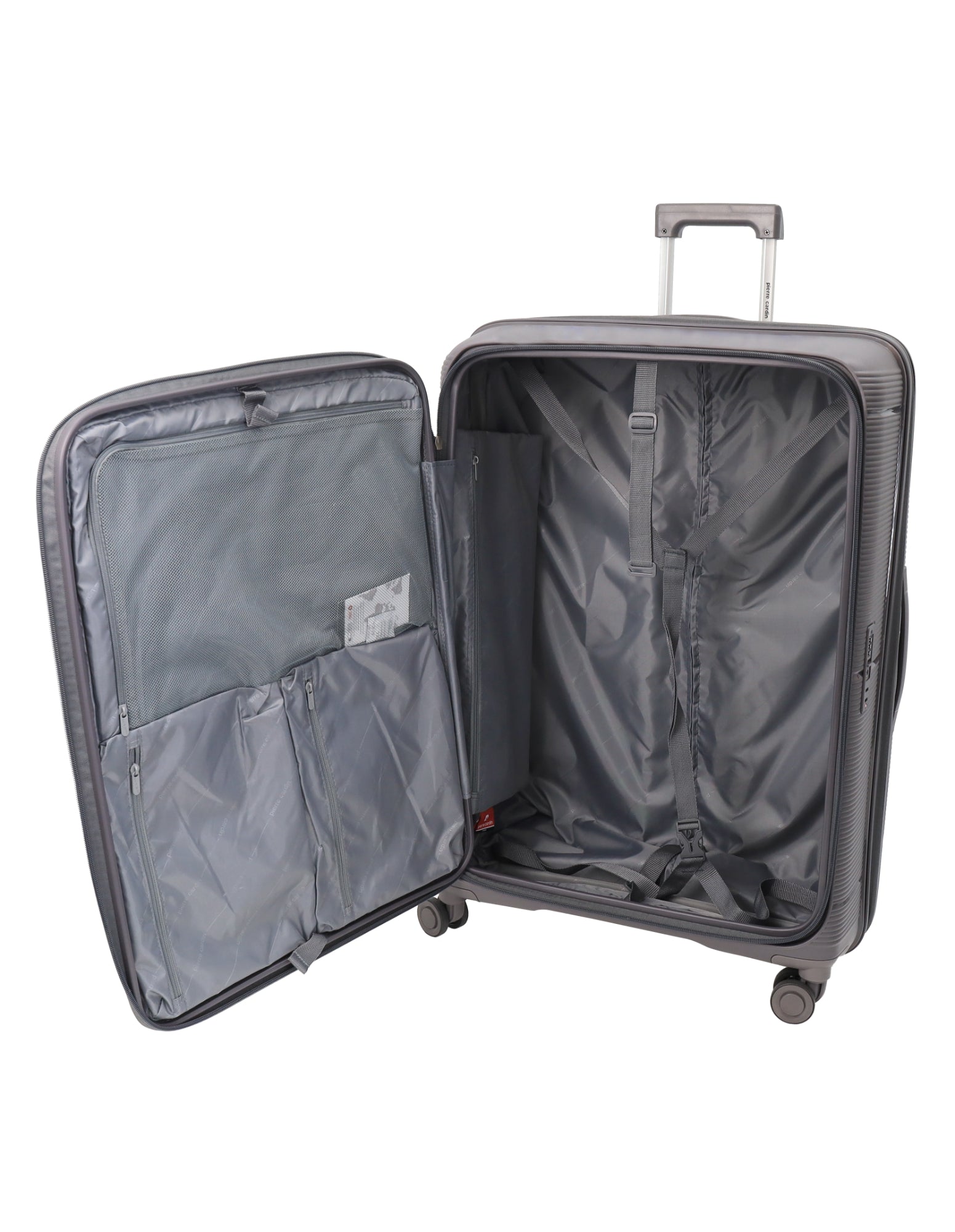 Pierre Cardin 80cm LARGE Hard Shell Suitcase in Graphite