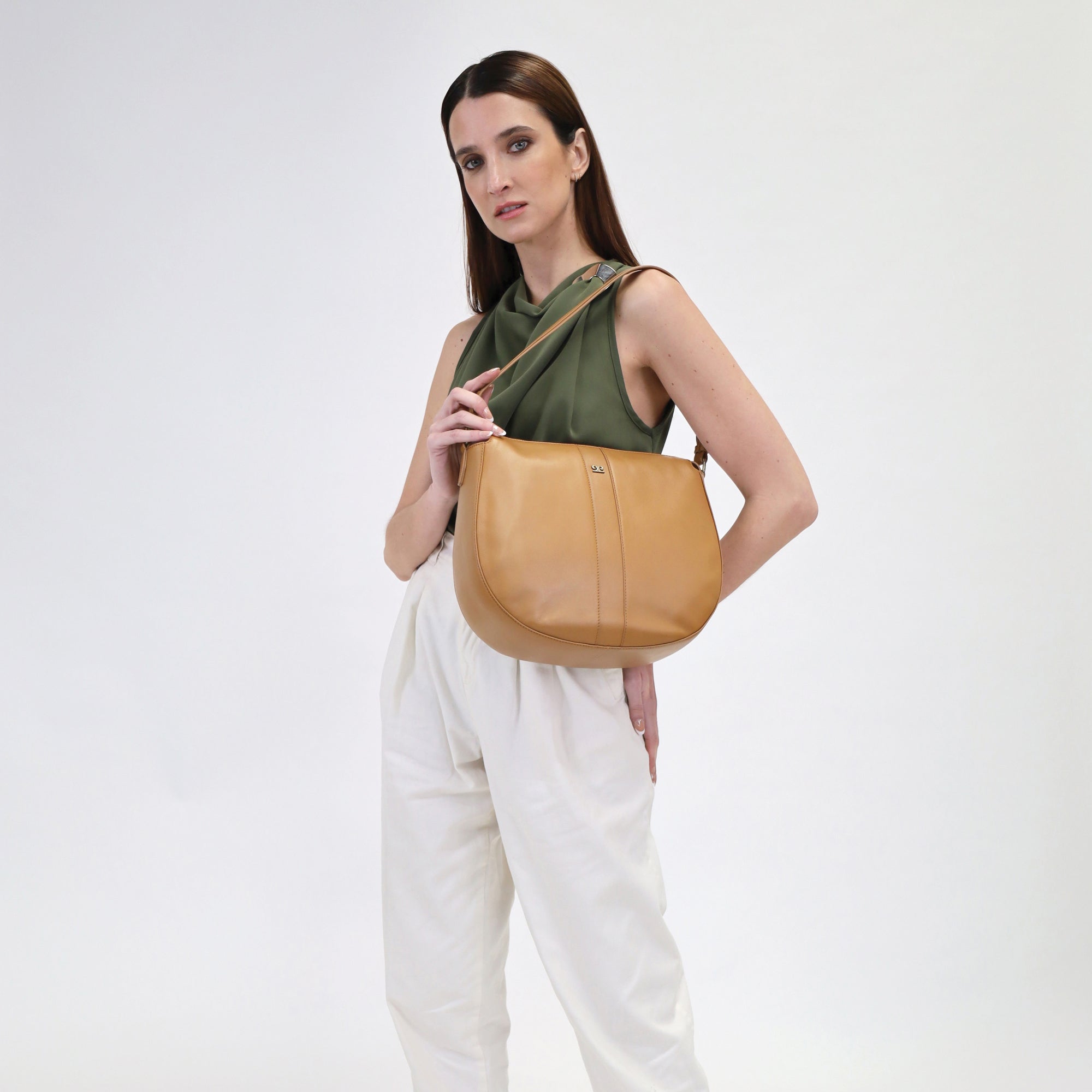 Pierre Cardin Ladies Leather Classic Hobo Bag