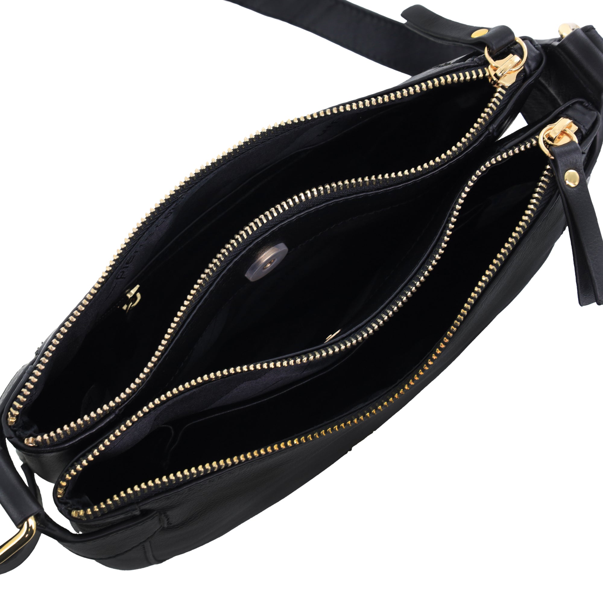 Pierre Cardin Ladies Leather Sleek Crossbody Bag