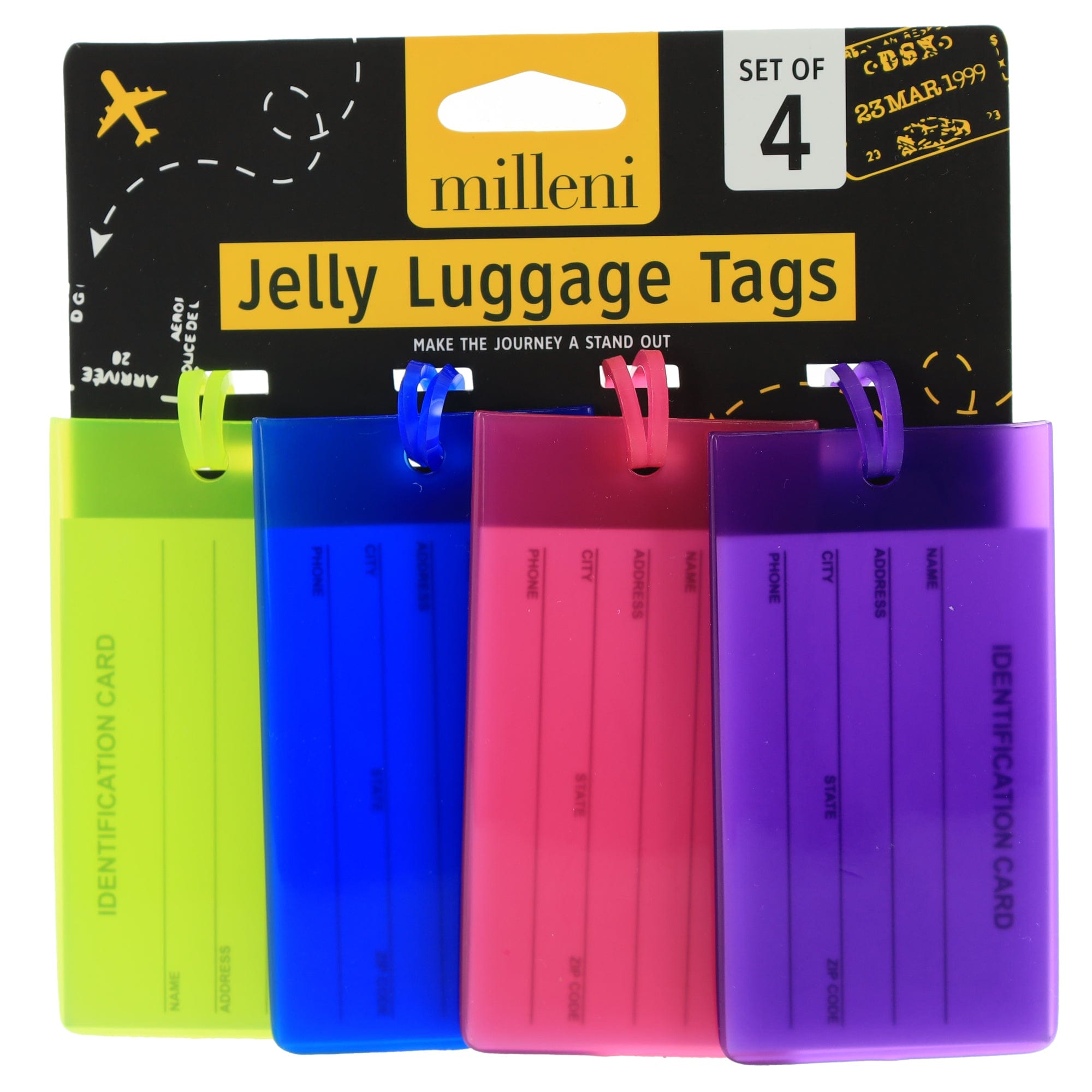 Jelly Luggage Tags (4 PK)