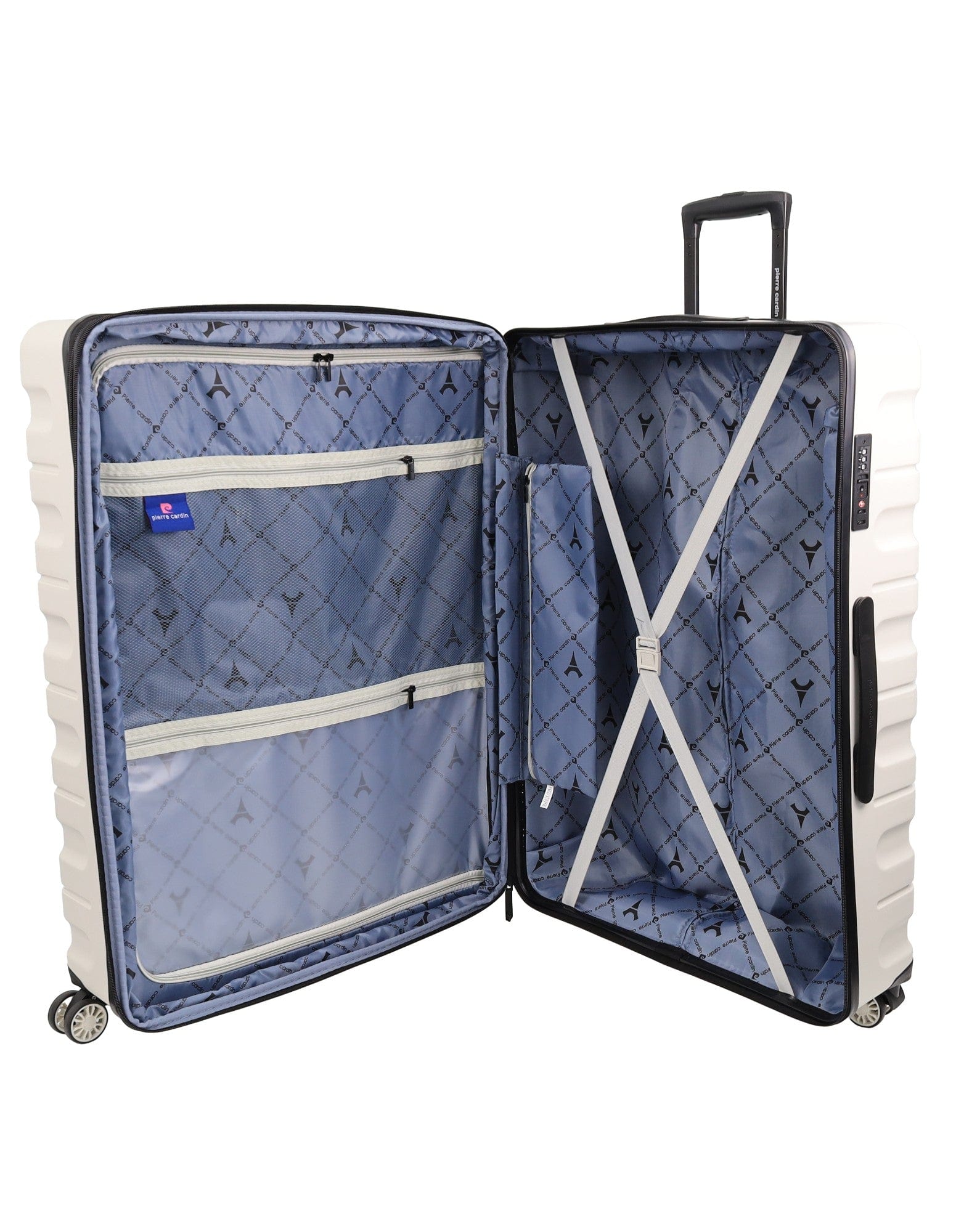 Hard Shell Luggage Snow / Check-In (Large) / Hard Luggage PC 3941L SNOW Pierre Cardin 80cm LARGE Hard Shell Suitcase in Snow