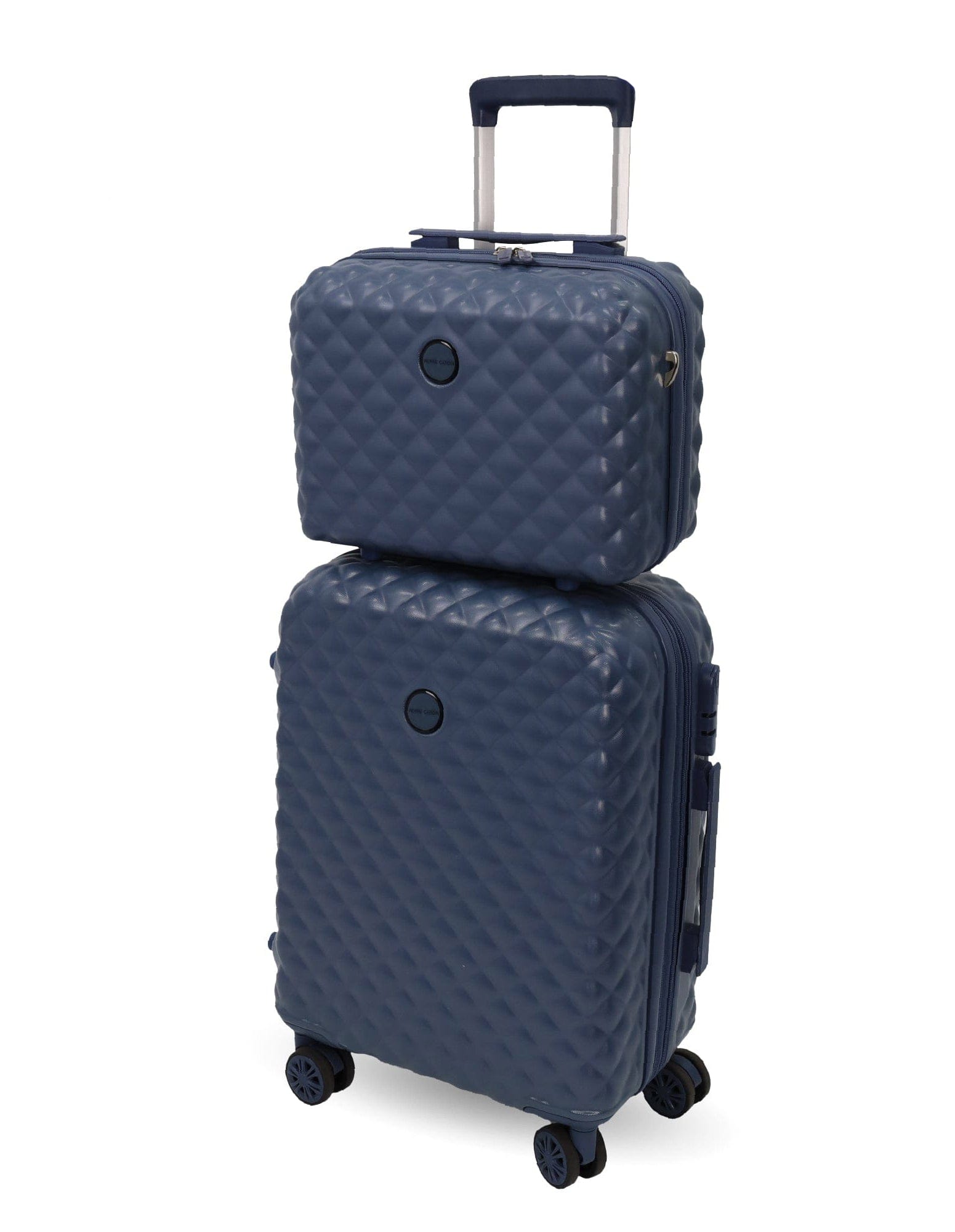 Hard Shell Luggage PC 3938CB TEAL Pierre Cardin CABIN Teal Hard Shell Luggage with Mini Beauty Case Set