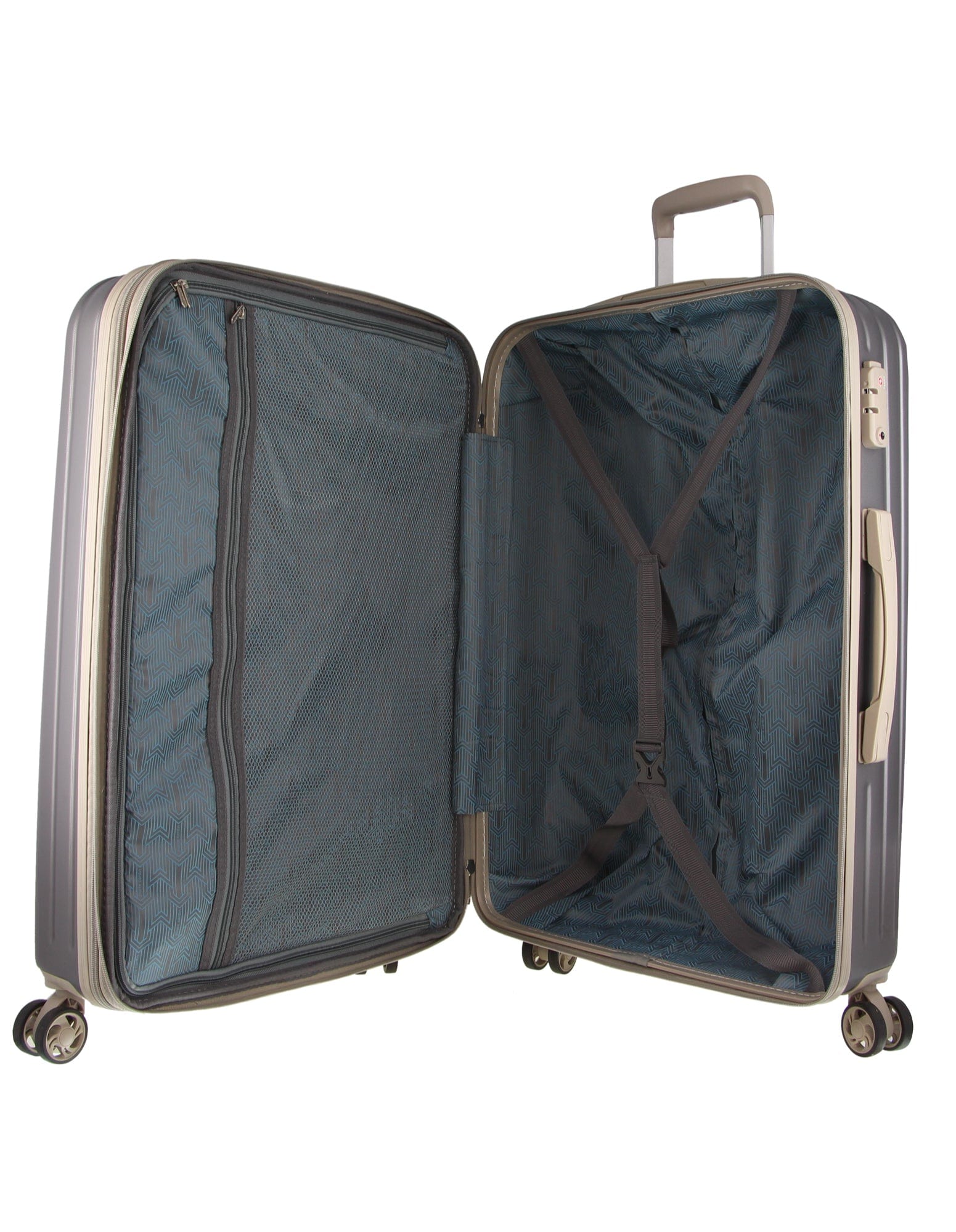 Luggage & Bags PC 3551LC GRAPH+PC3761 Pierre Cardin Graphite Hard LARGE and CABIN Bundle 2-Piece Set + Assorted Luggage Tag