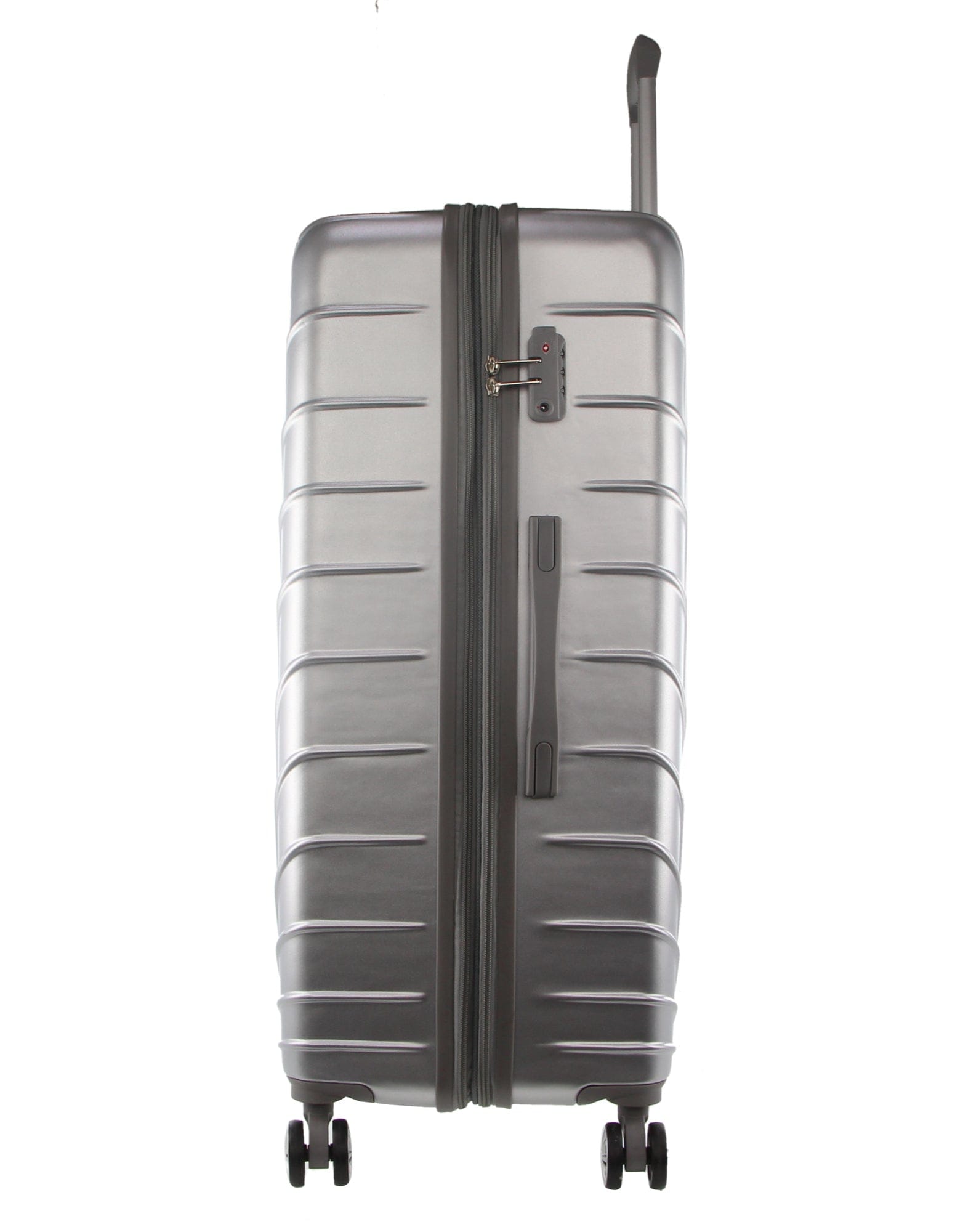 Hard Shell Luggage PC 3248LC SILVER+PC3761 Pierre Cardin Silver Hard Shell LARGE and CABIN Bundle 2-Piece Set + Assorted Luggage Tag