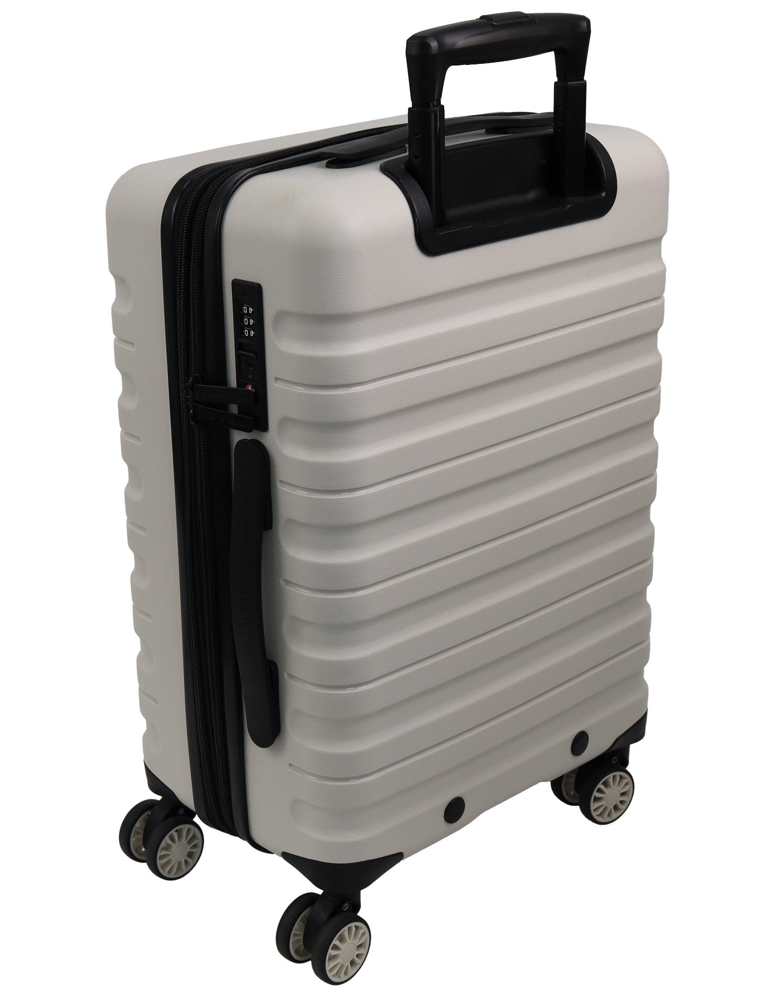 Hard Shell Luggage PC 3941LC SNOW+PC3761 Pierre Cardin Snow Hard Shell LARGE and CABIN Bundle 2-Piece Set + Assorted Luggage Tag