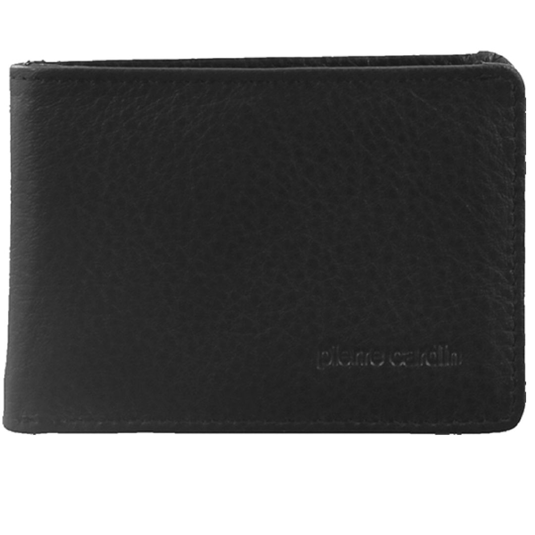Pierre Cardin Italian Leather Bi-Fold  Men's Wallet in Black
