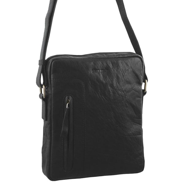 Pierre Cardin Rustic Leather iPad Bag in Black (PC2794)
